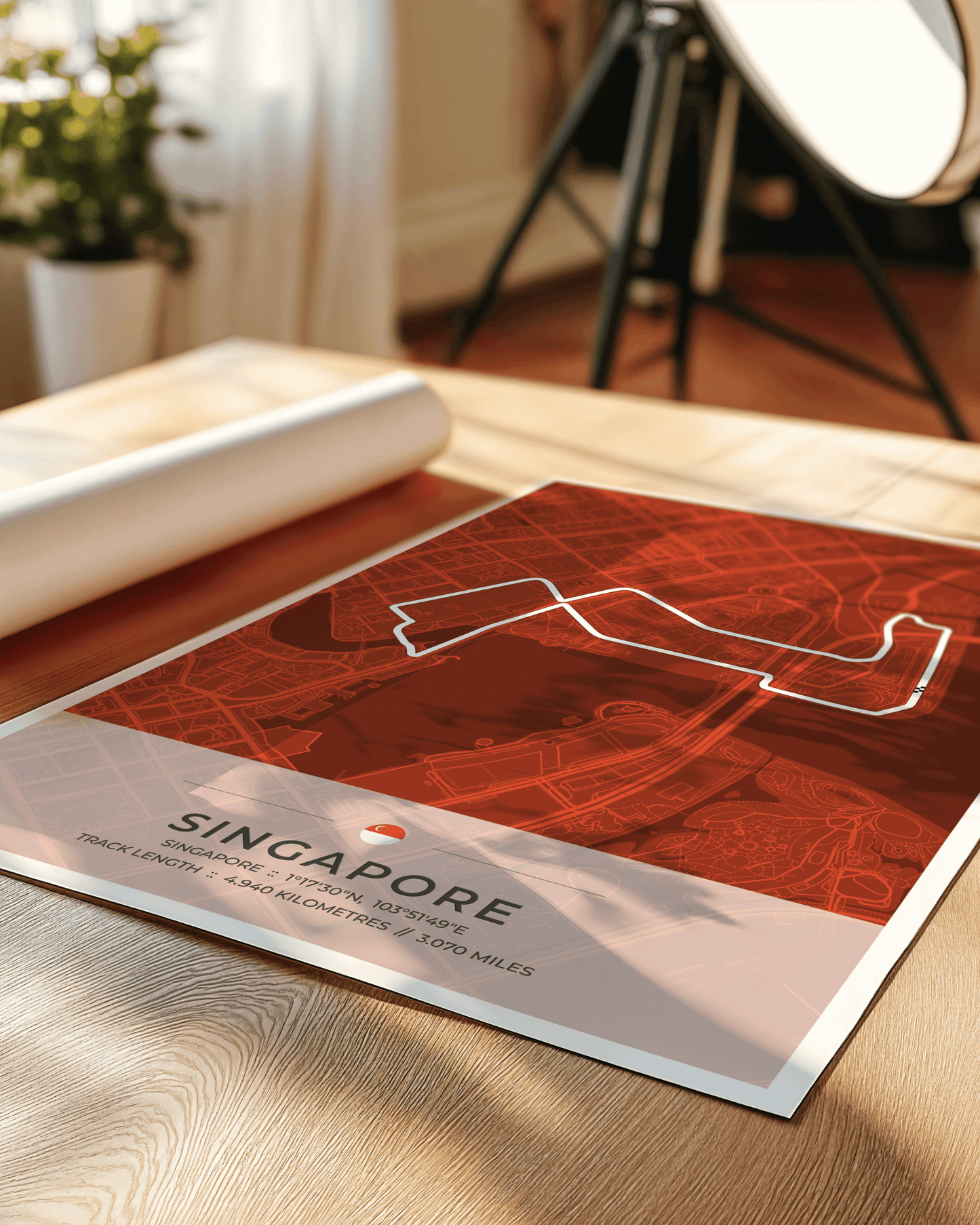 Singapore - Grand Prix Circuit Map Poster