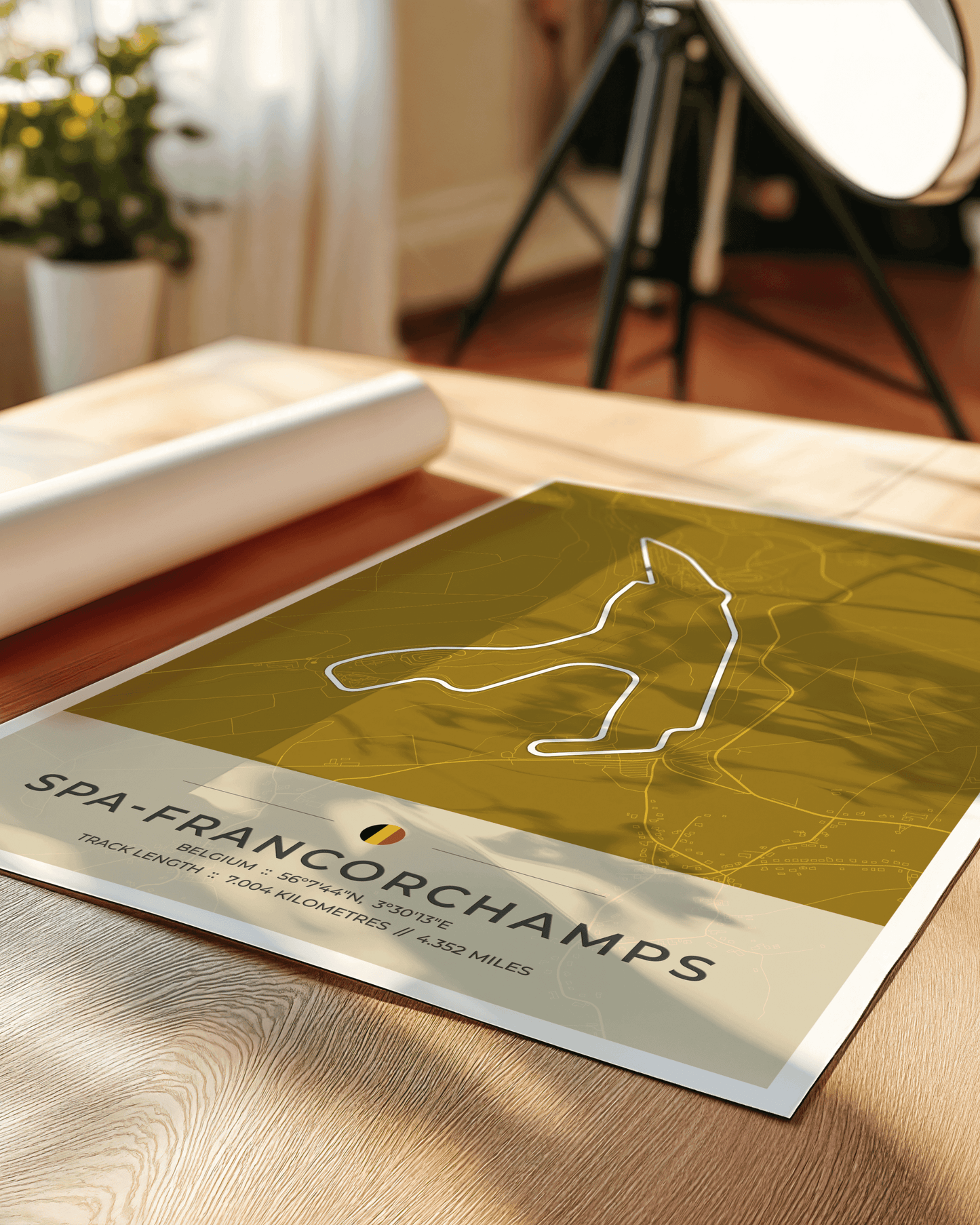 Spa-Francorchamps - Grand Prix Circuit Map Poster