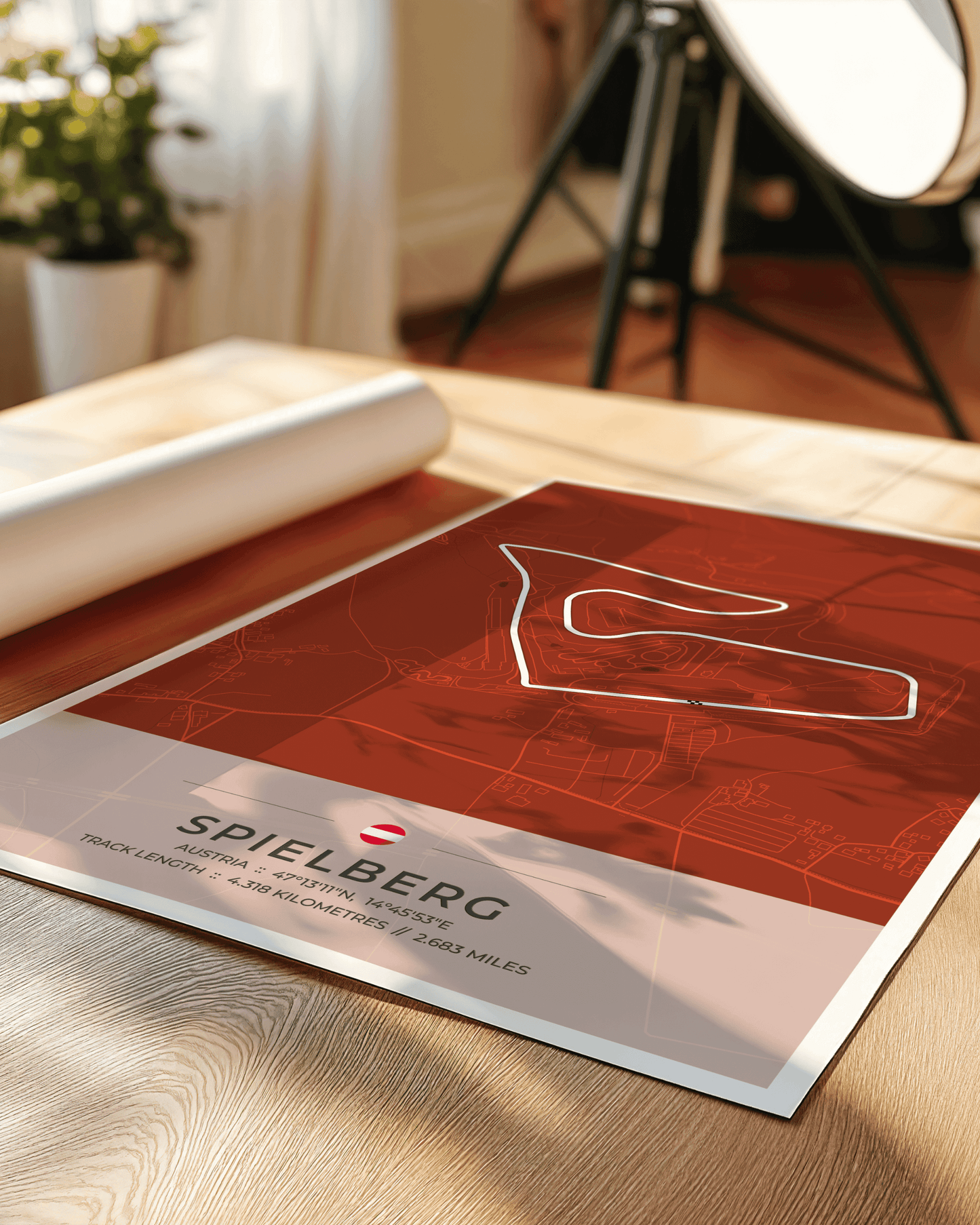 Spielberg - Grand Prix Circuit Map Poster