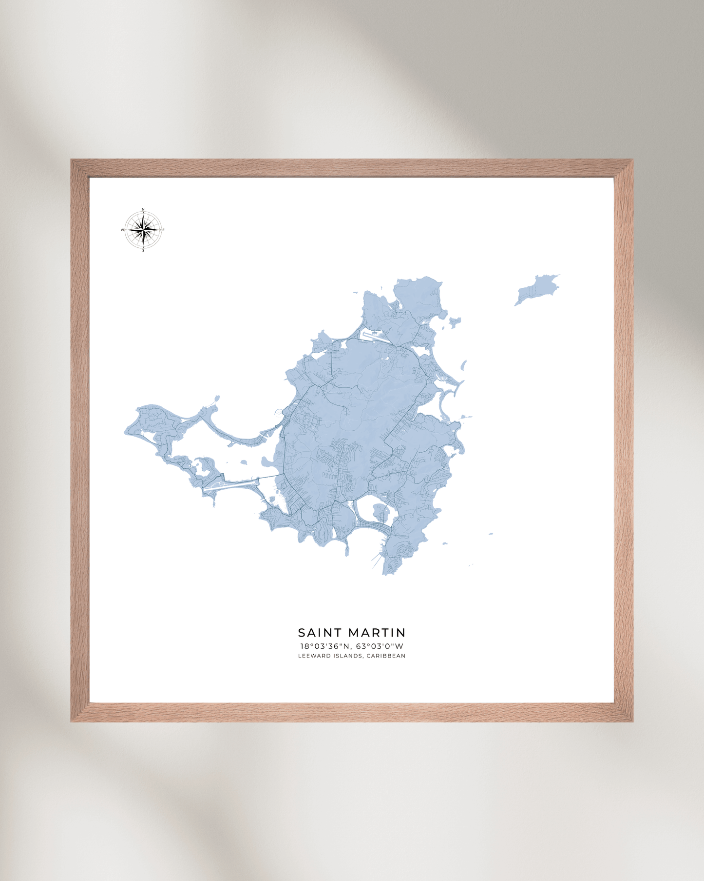 Saint Martin - Fine Art Map Print