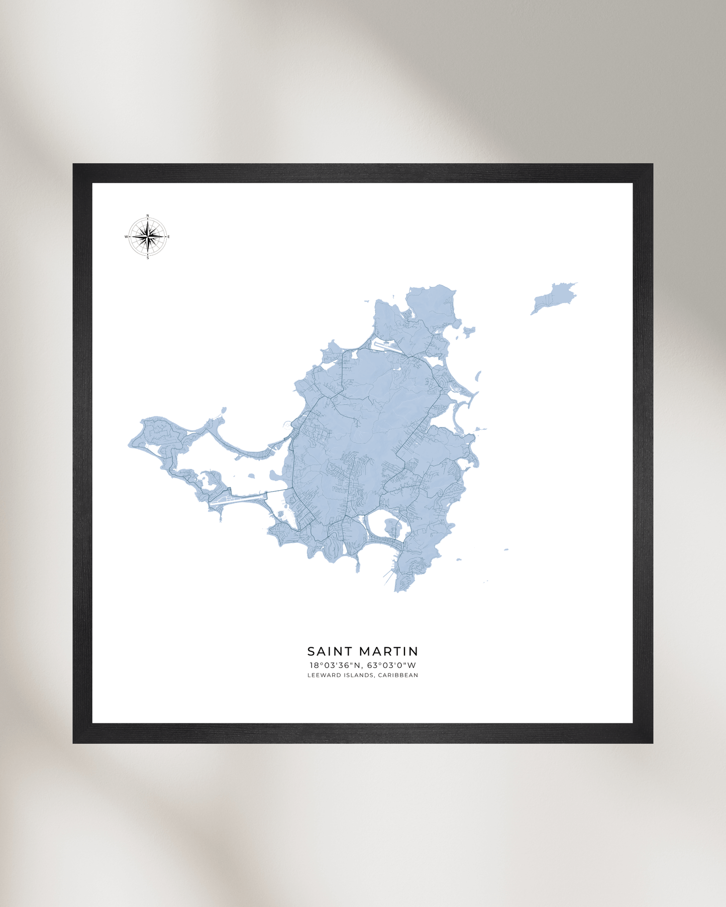 Saint Martin - Fine Art Map Print