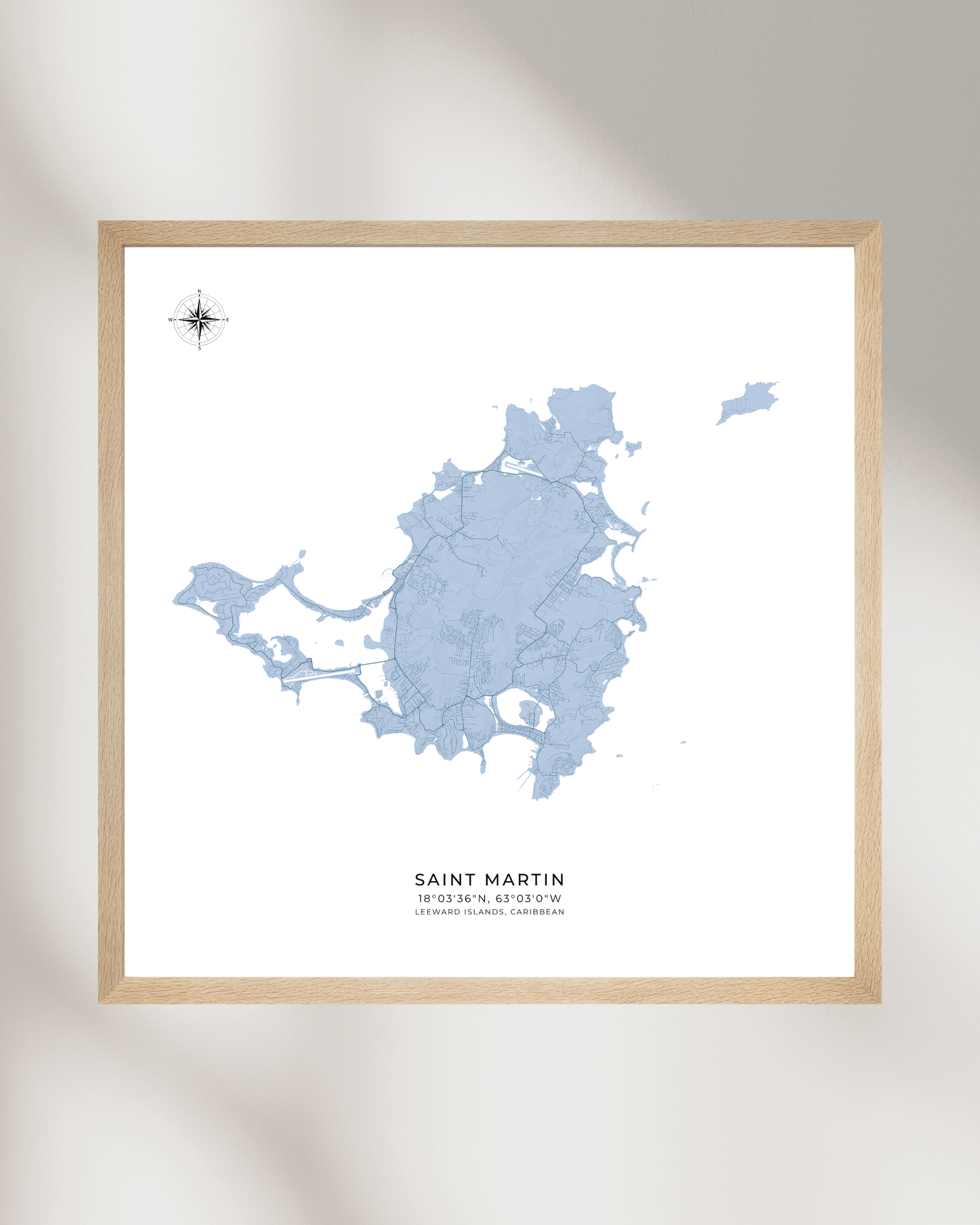 Saint Martin - Fine Art Map Print