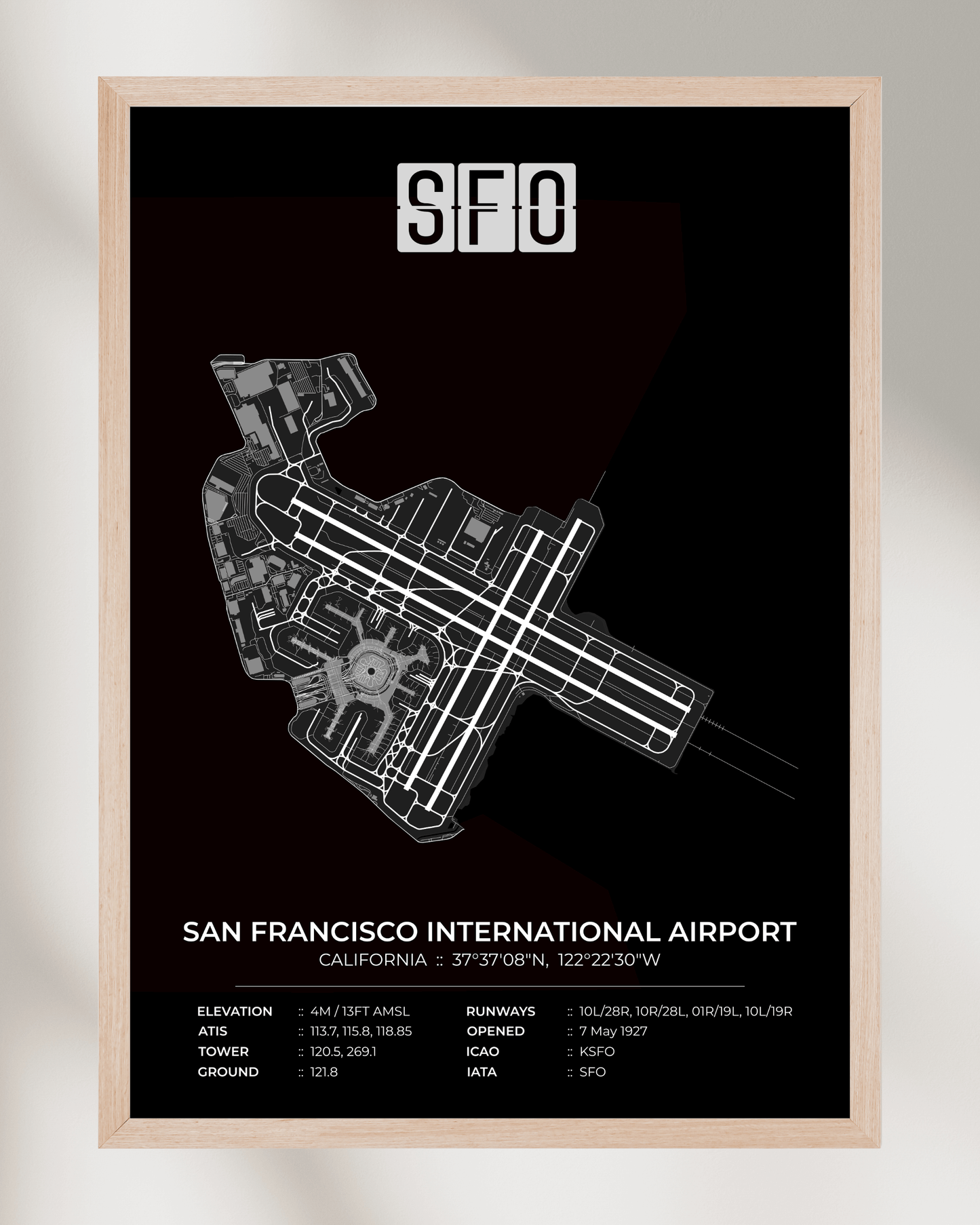 SFO - San Francisco International Airport Map