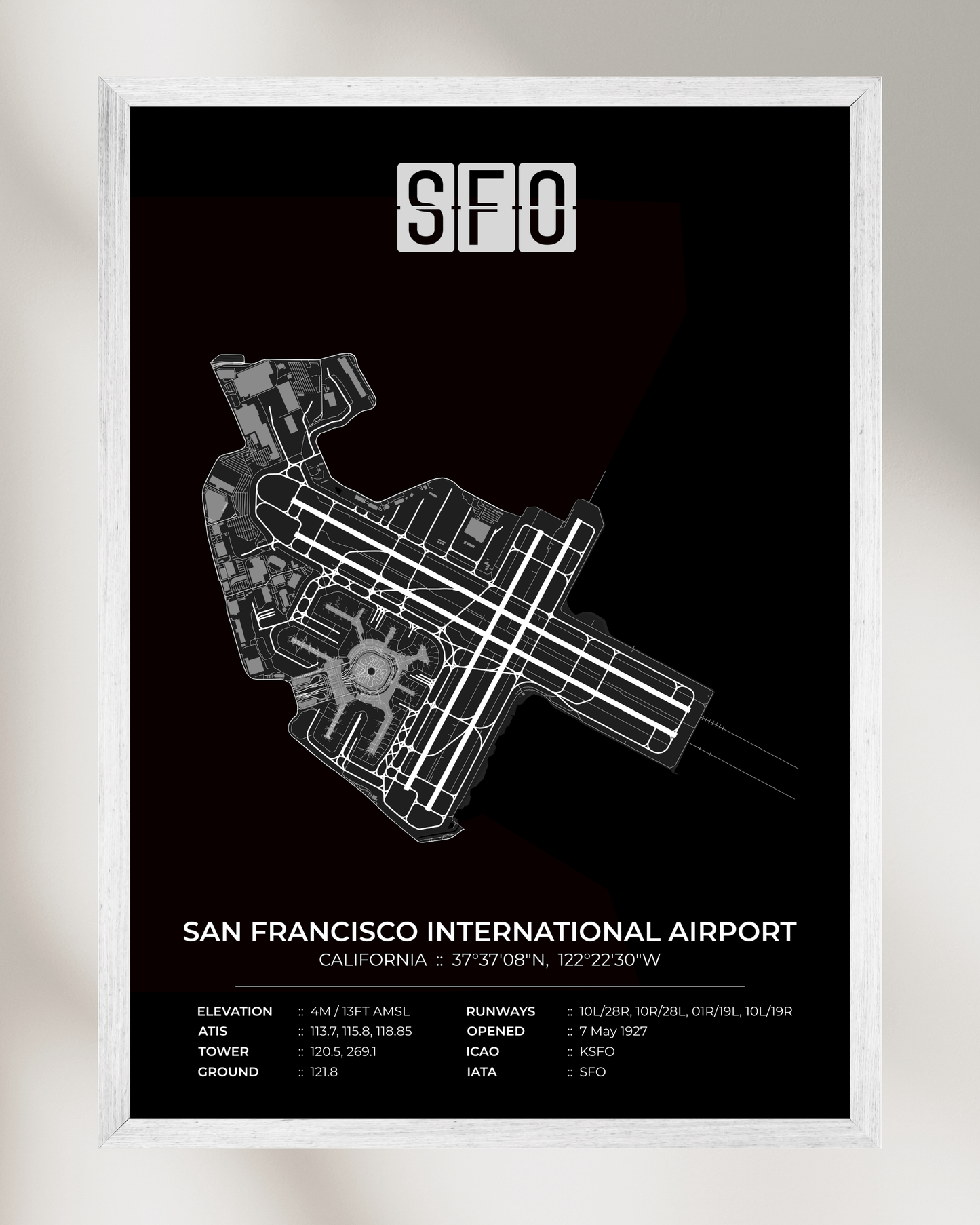 SFO - San Francisco International Airport Map