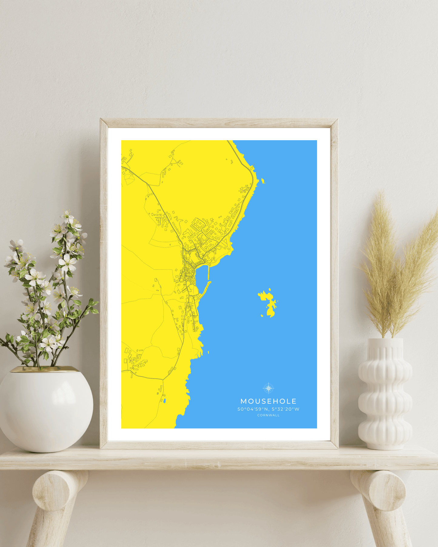 Coastal Map of Mousehole - Cornish Seaside