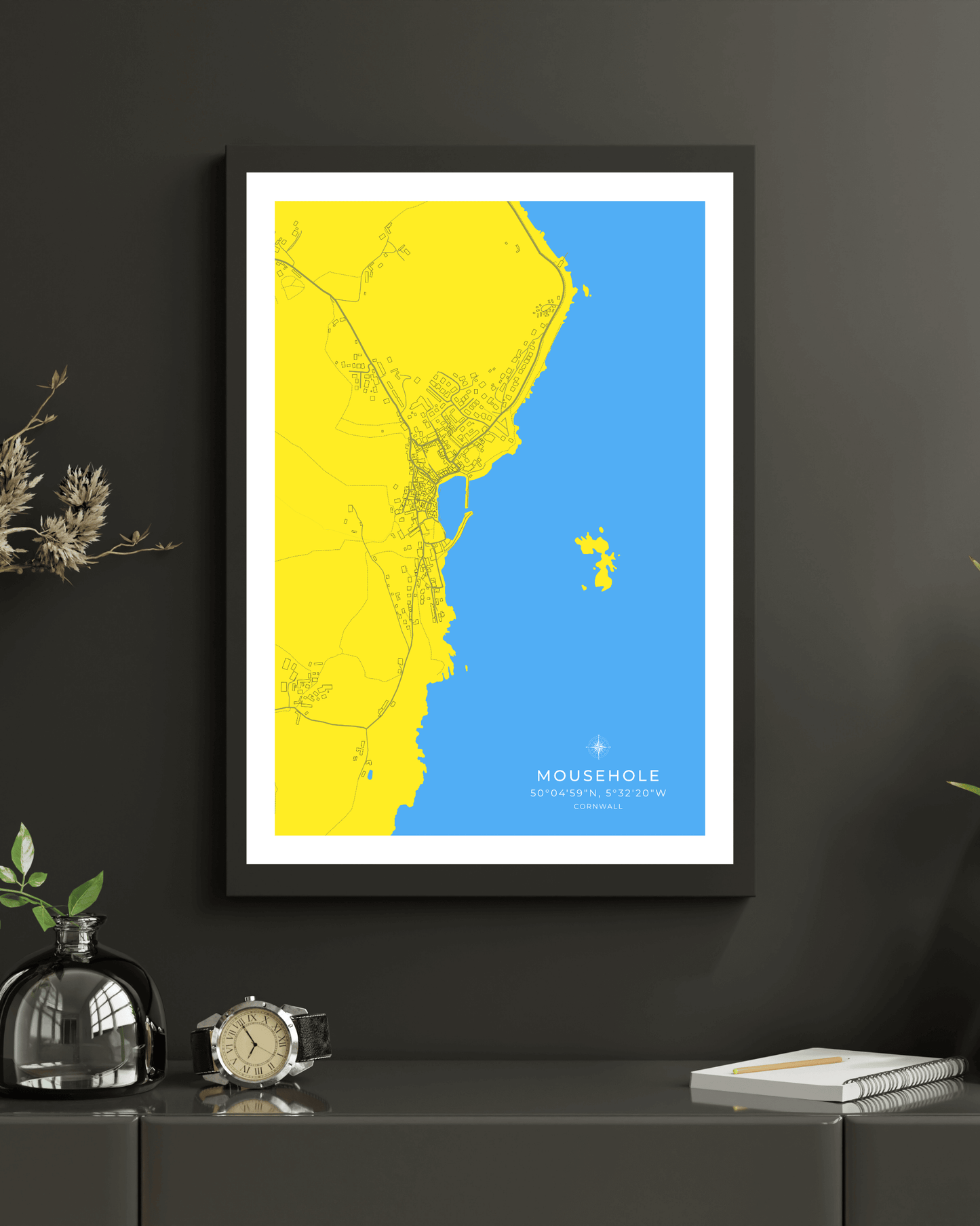 Coastal Map of Mousehole - Cornish Seaside