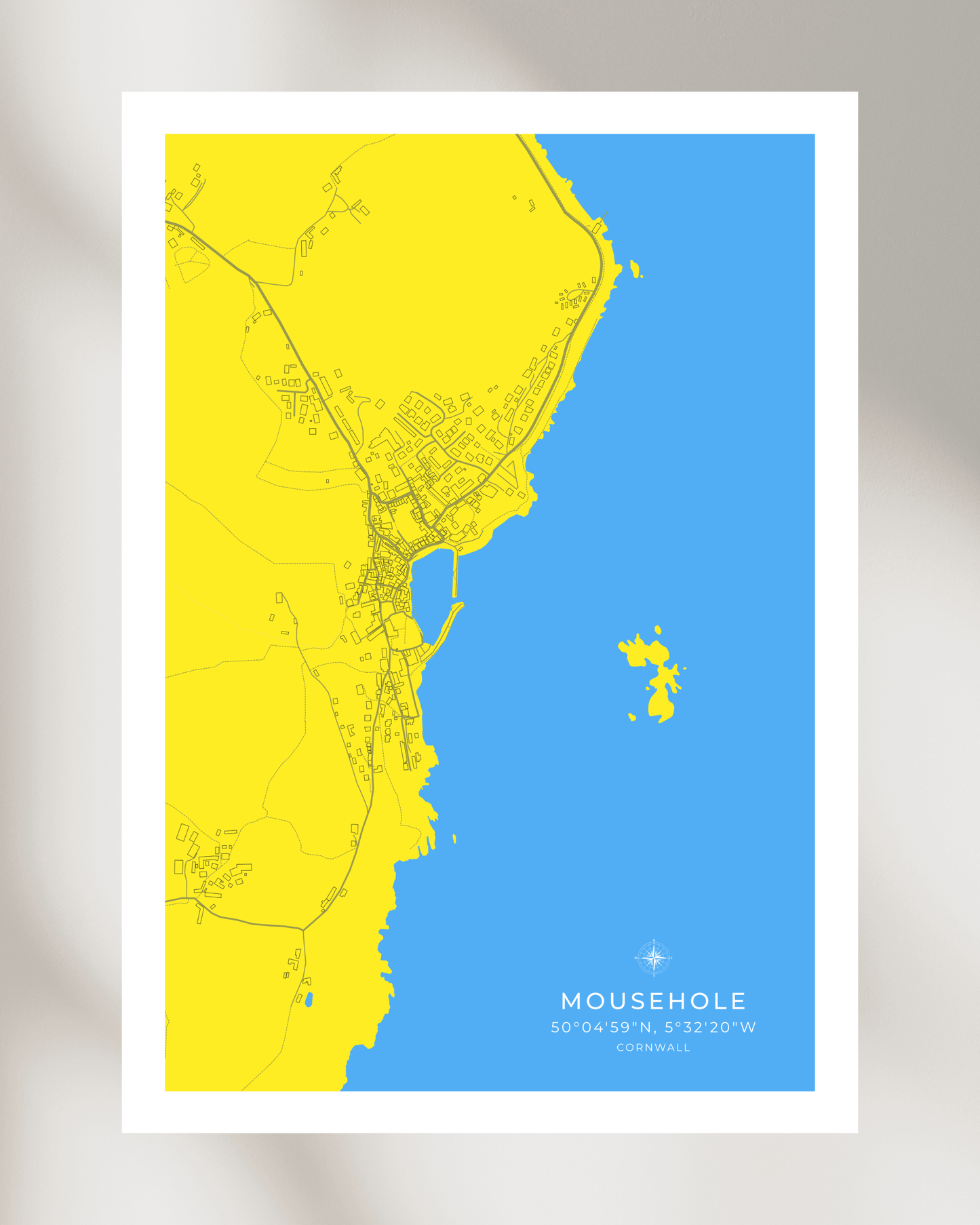 Coastal Map of Mousehole - Cornish Seaside