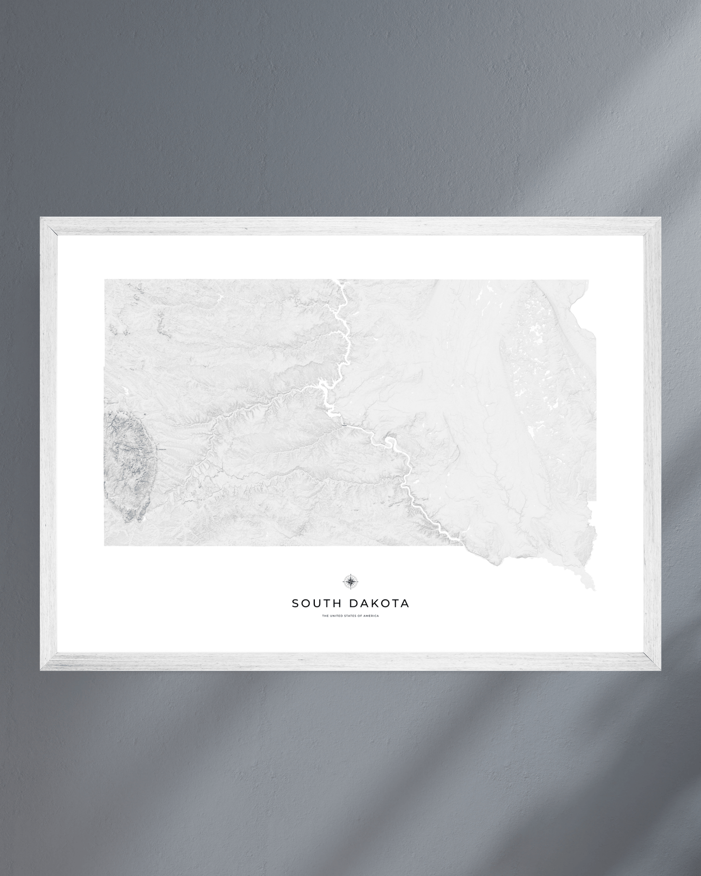 South Dakota - Fine Art Topographical Map Print