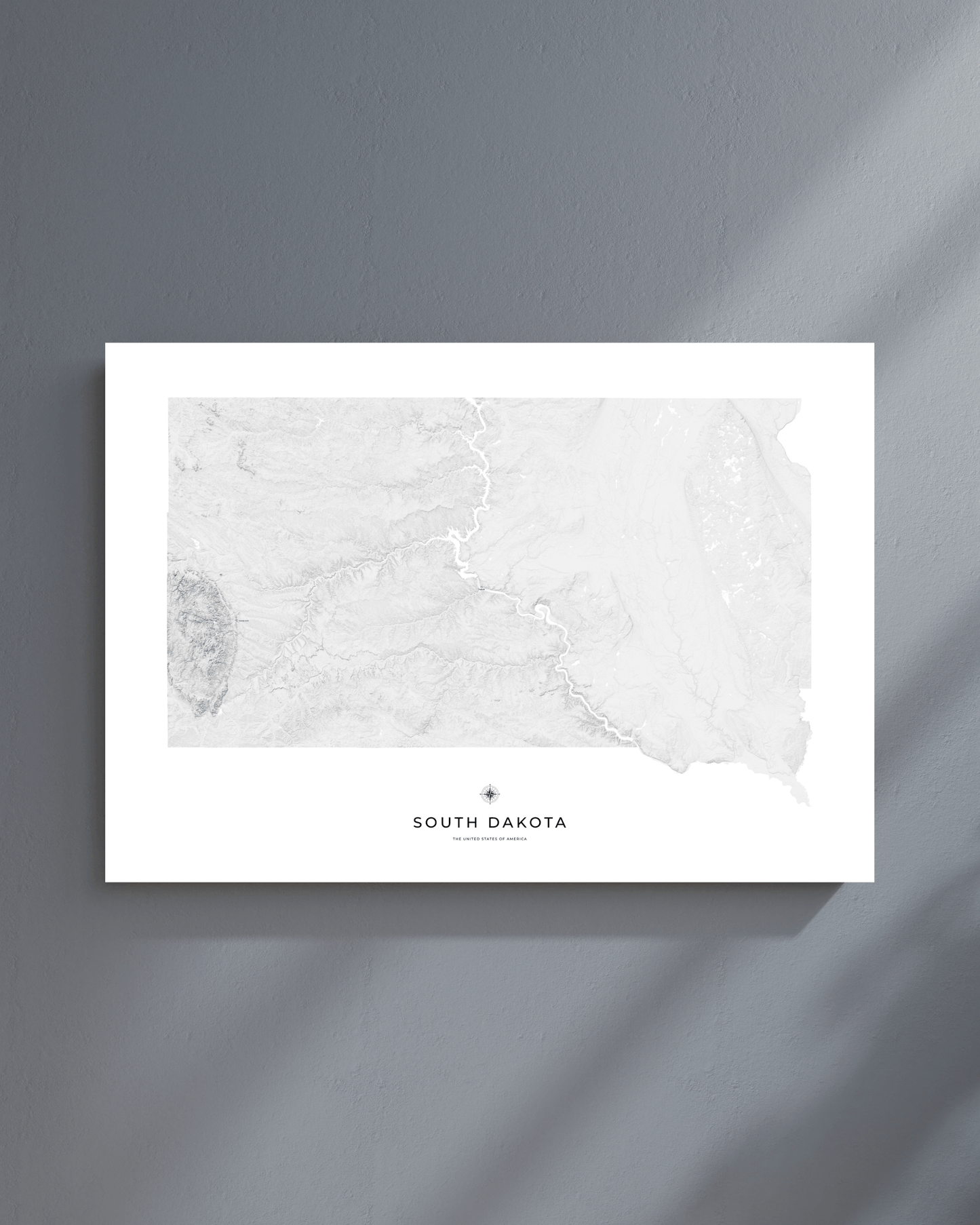 South Dakota - Fine Art Topographical Map Print