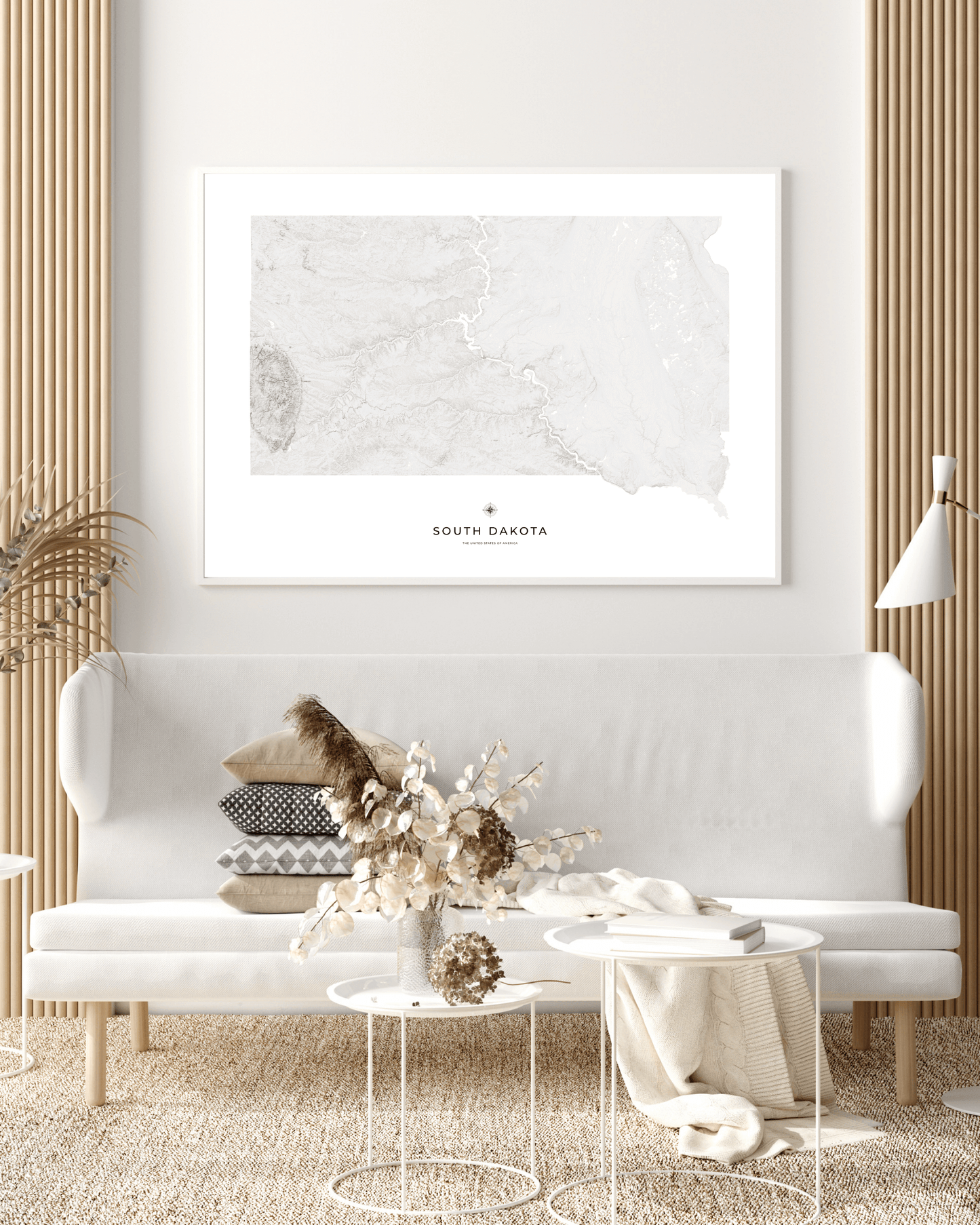 South Dakota - Fine Art Topographical Map Print
