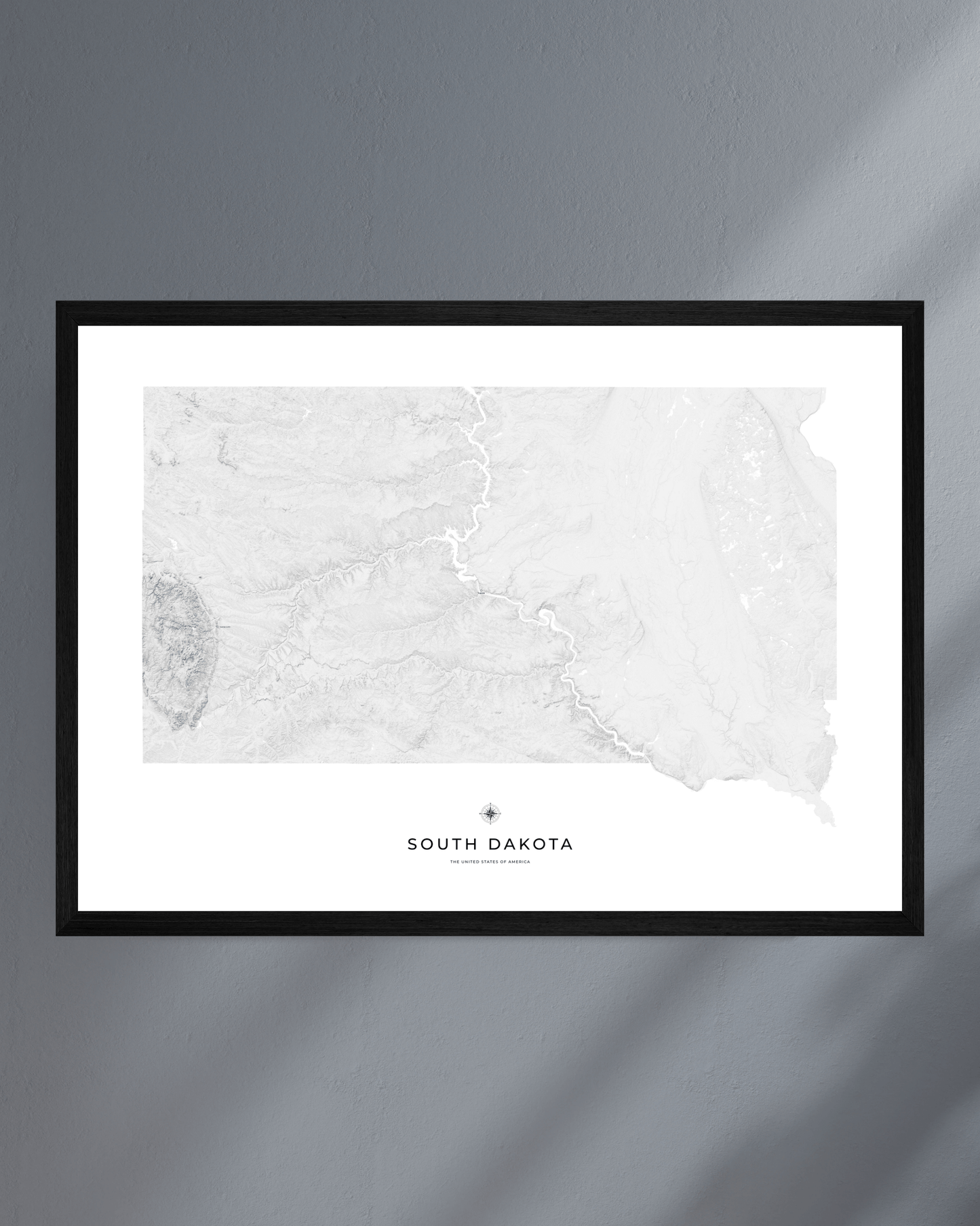 South Dakota - Fine Art Topographical Map Print