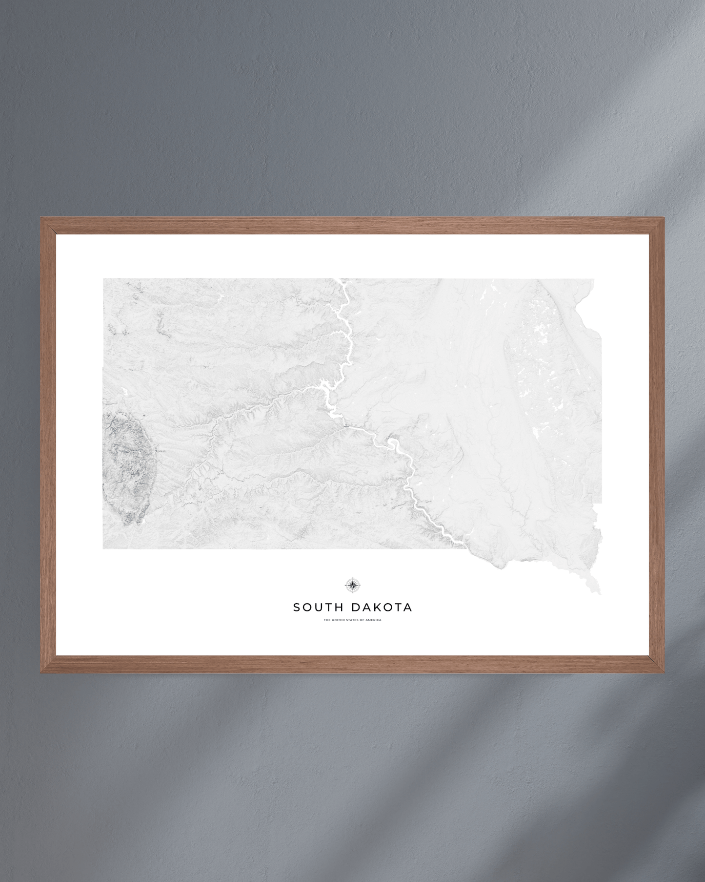 South Dakota - Fine Art Topographical Map Print