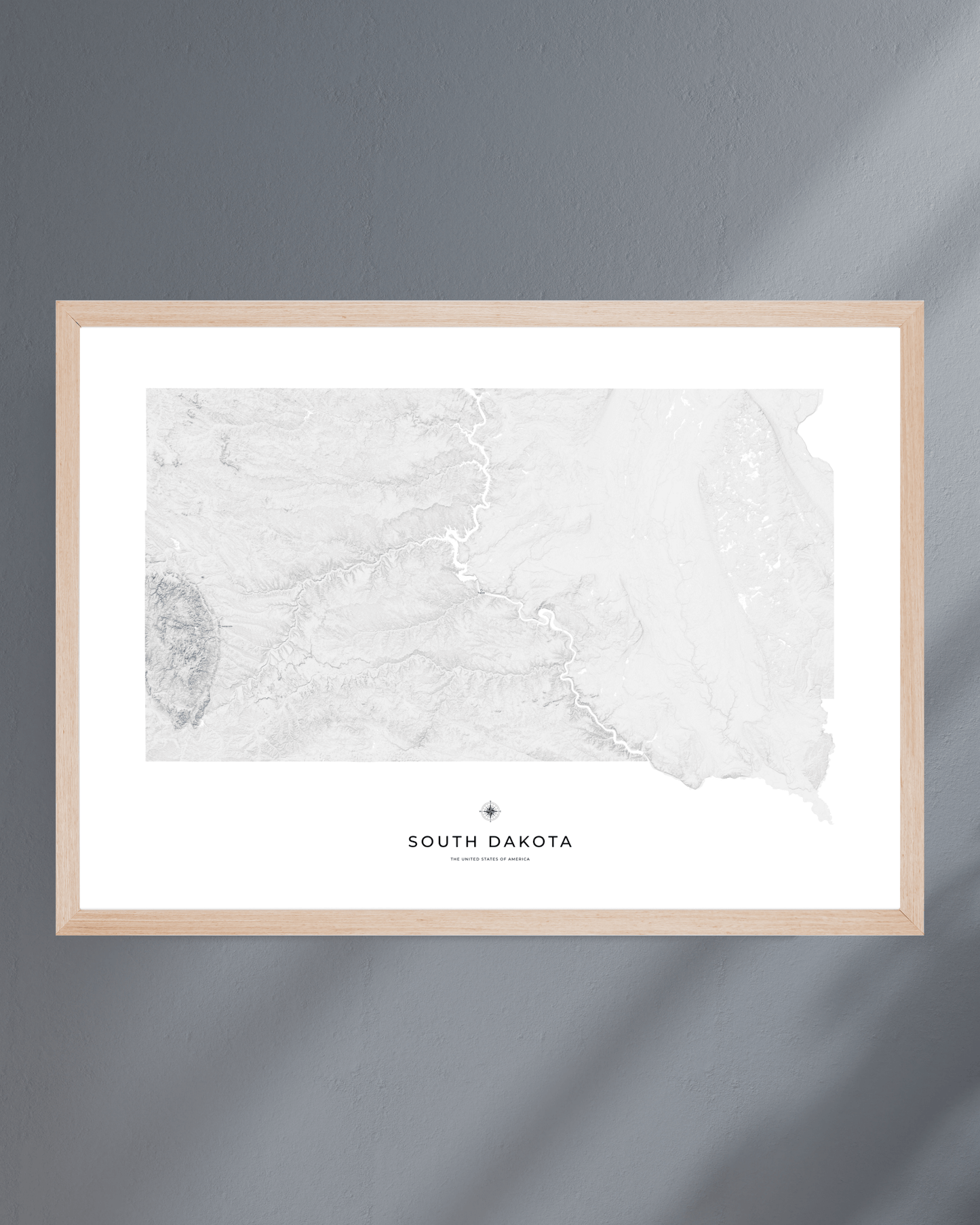 South Dakota - Fine Art Topographical Map Print