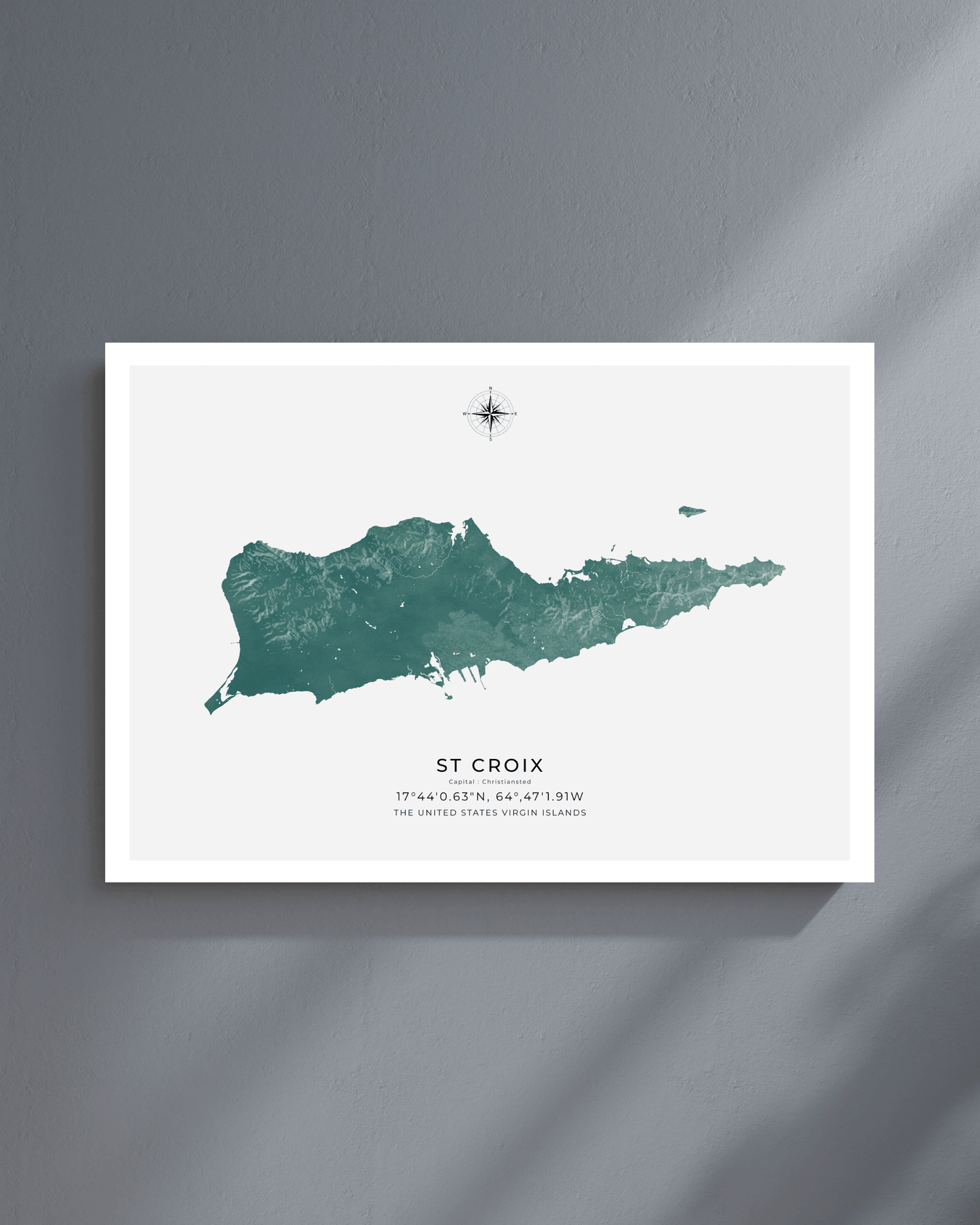 St Croix - USVI - Fine Art Map