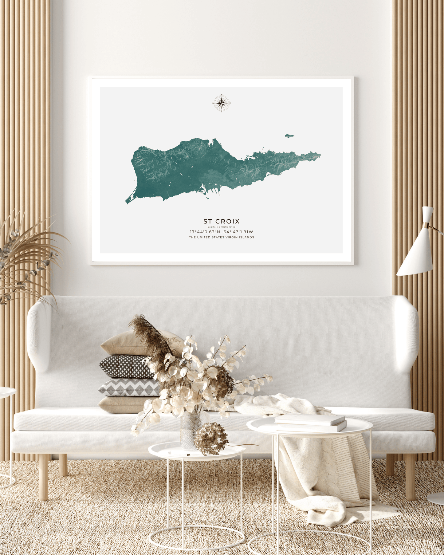 St Croix - USVI - Fine Art Map