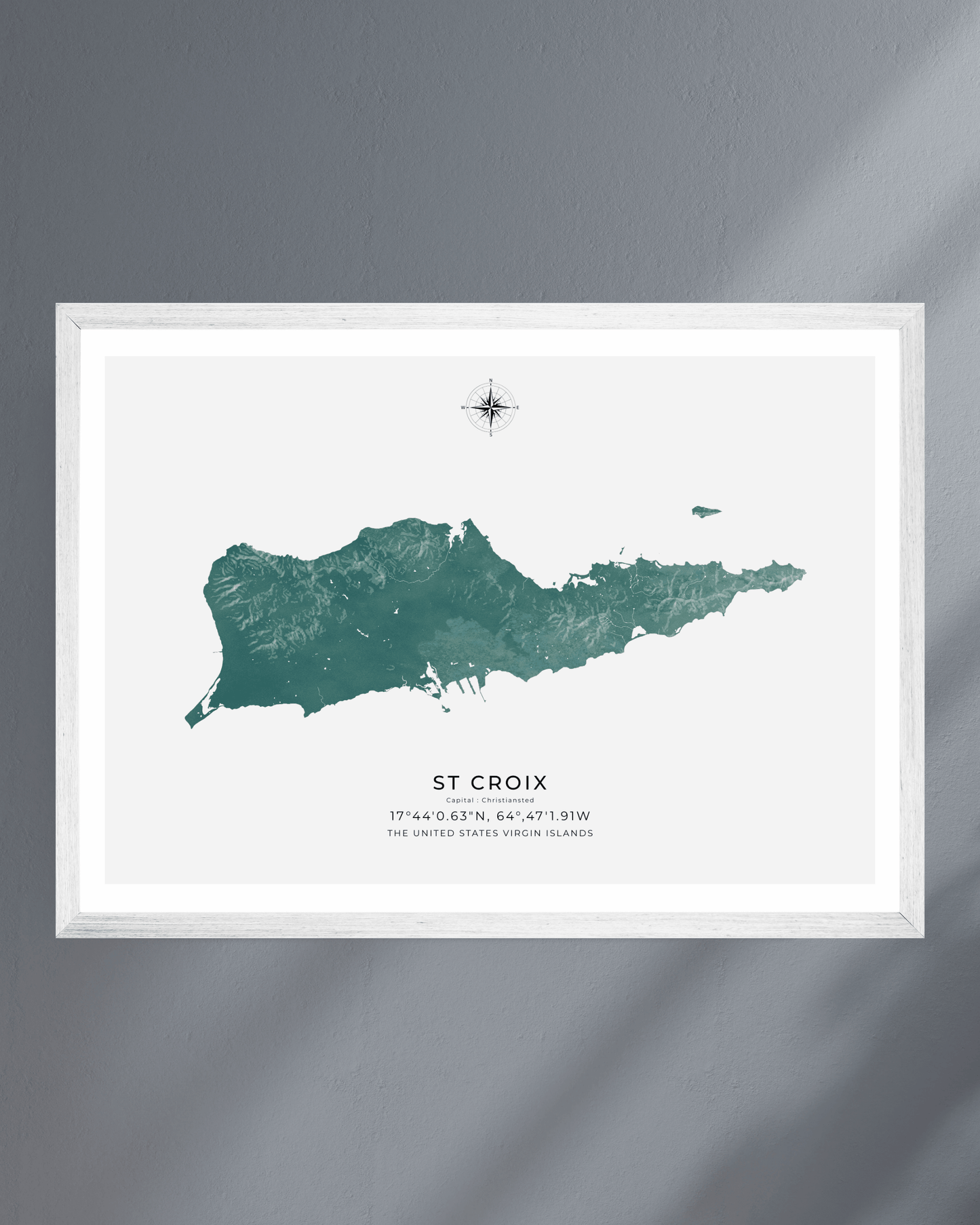 St Croix - USVI - Fine Art Map