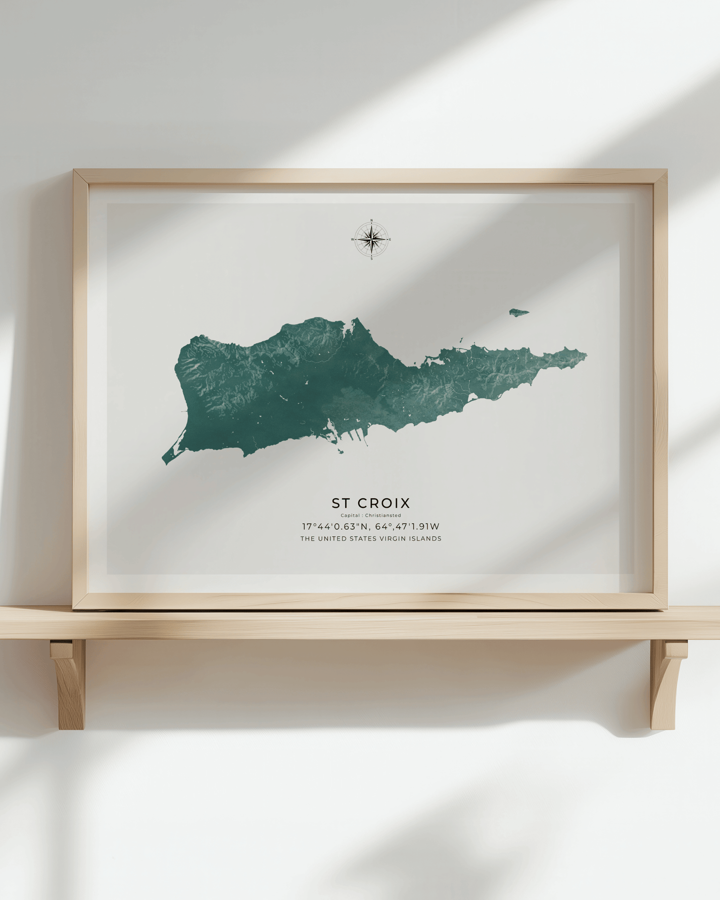 St Croix - USVI - Fine Art Map