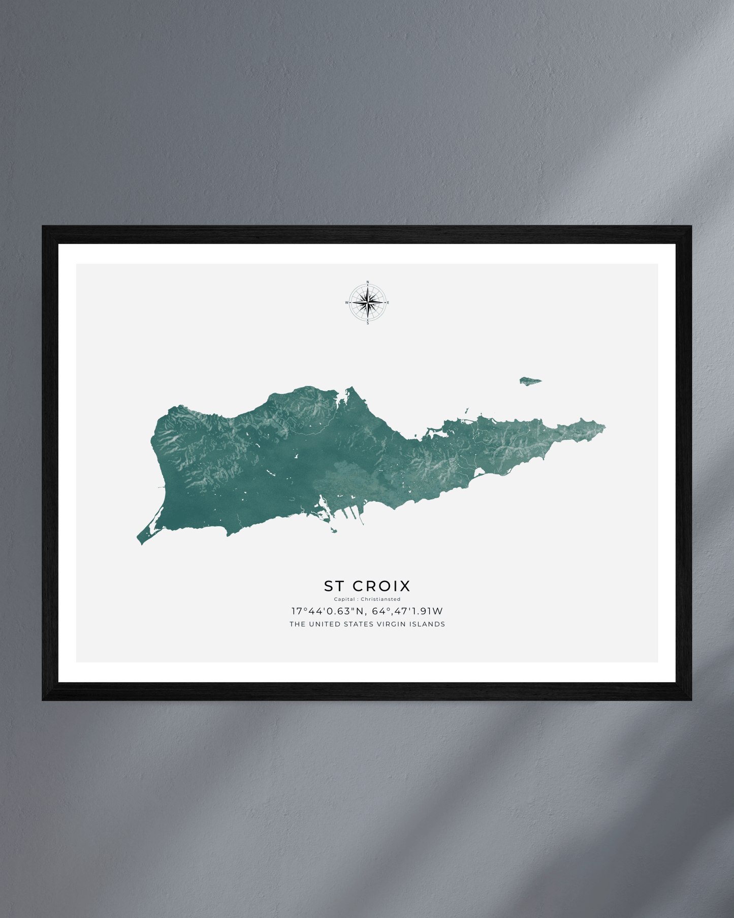St Croix - USVI - Fine Art Map