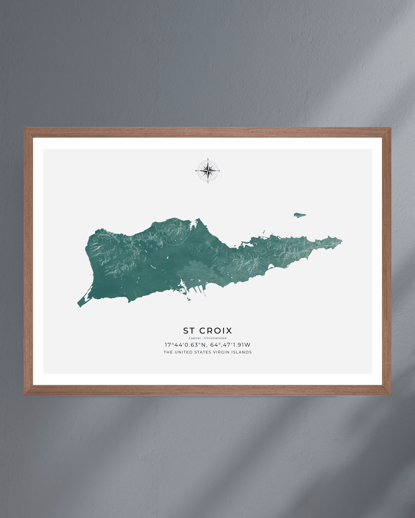 St Croix - USVI - Fine Art Map