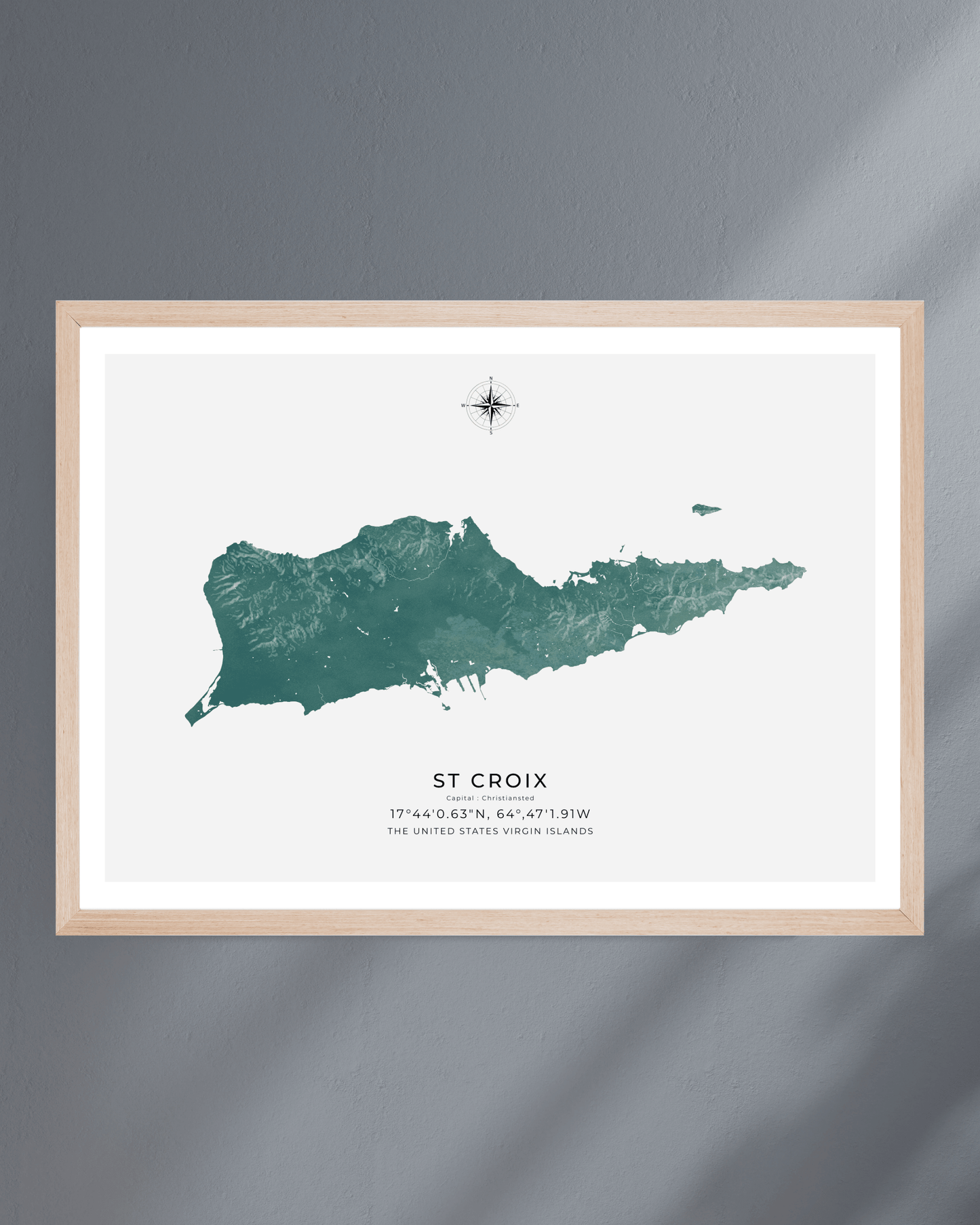 St Croix - USVI - Fine Art Map