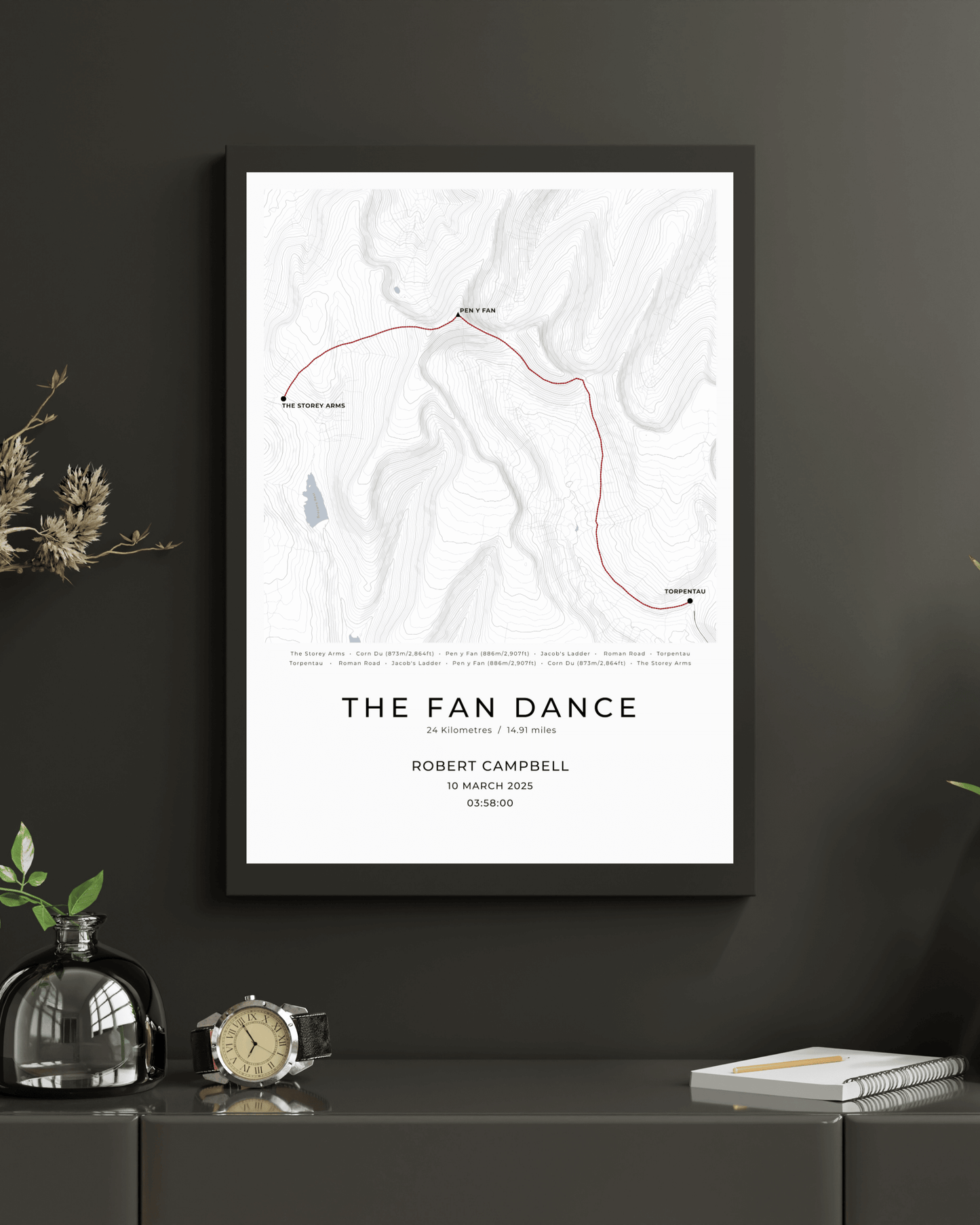 The Fan Dance - Personalised Map Print