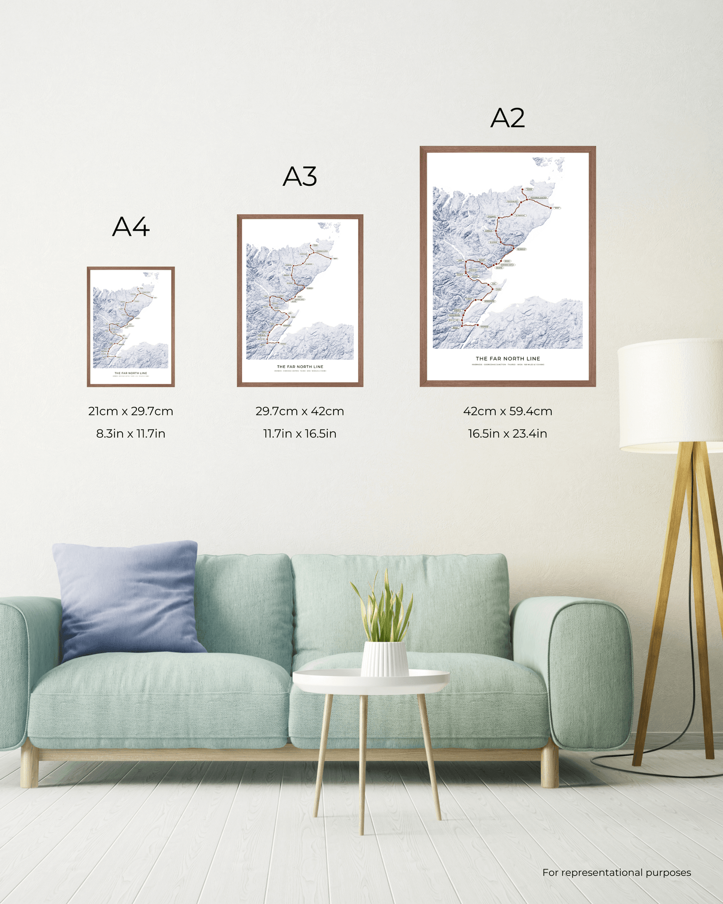 The Far North Line - Fine Art Railway Map