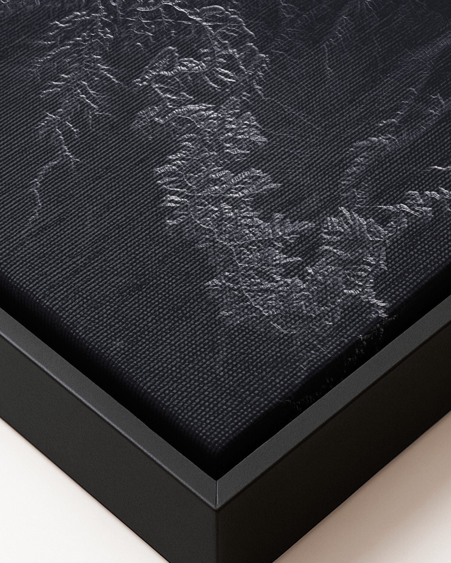 The Grand Canyon - Framed Canvas Topographical Map