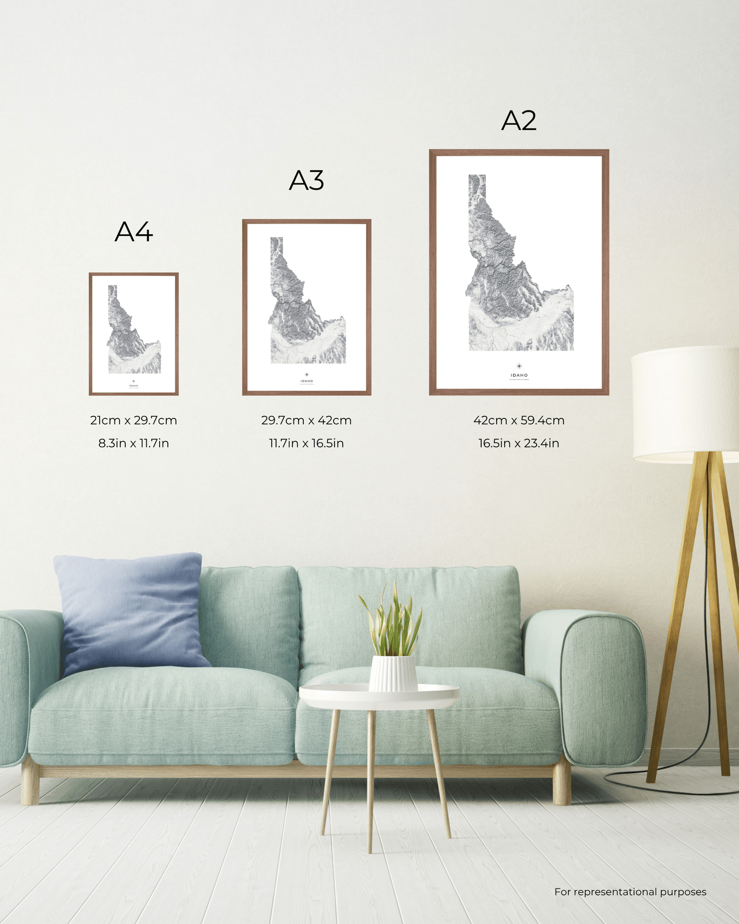Idaho - Fine Art Topographical Map Print