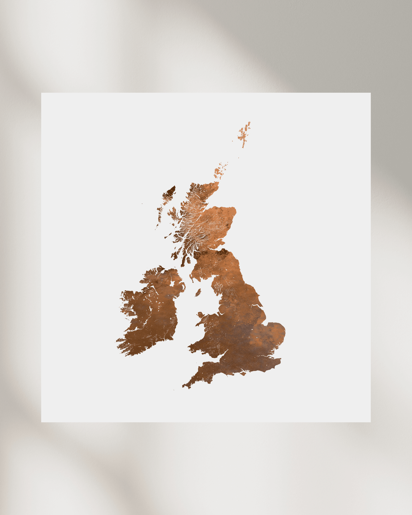 The British Isles - Fine Art Topographical Map