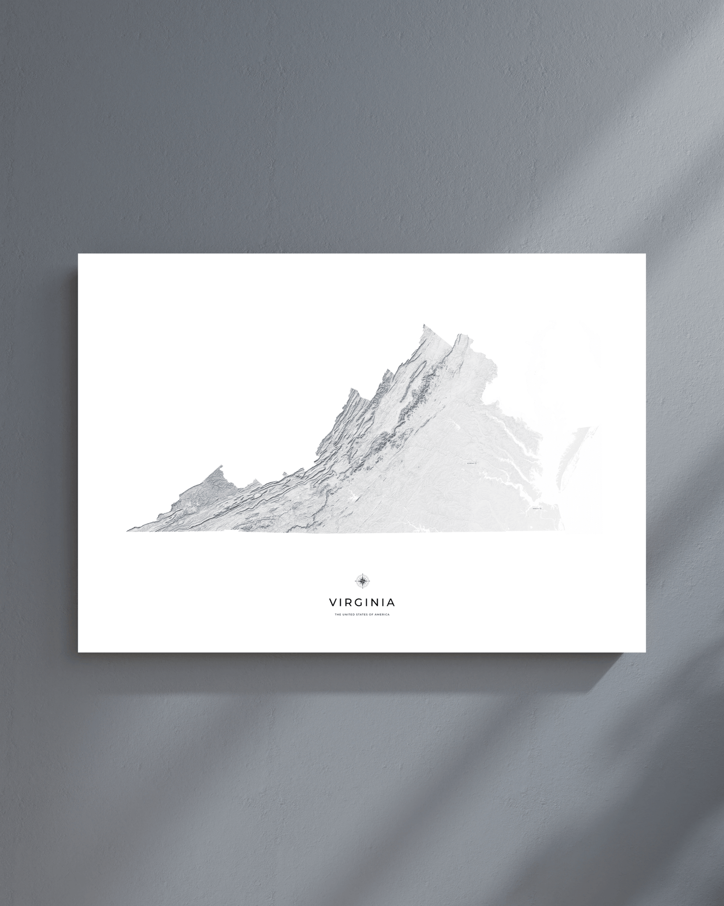 Virginia - Fine Art Topographical Map Print