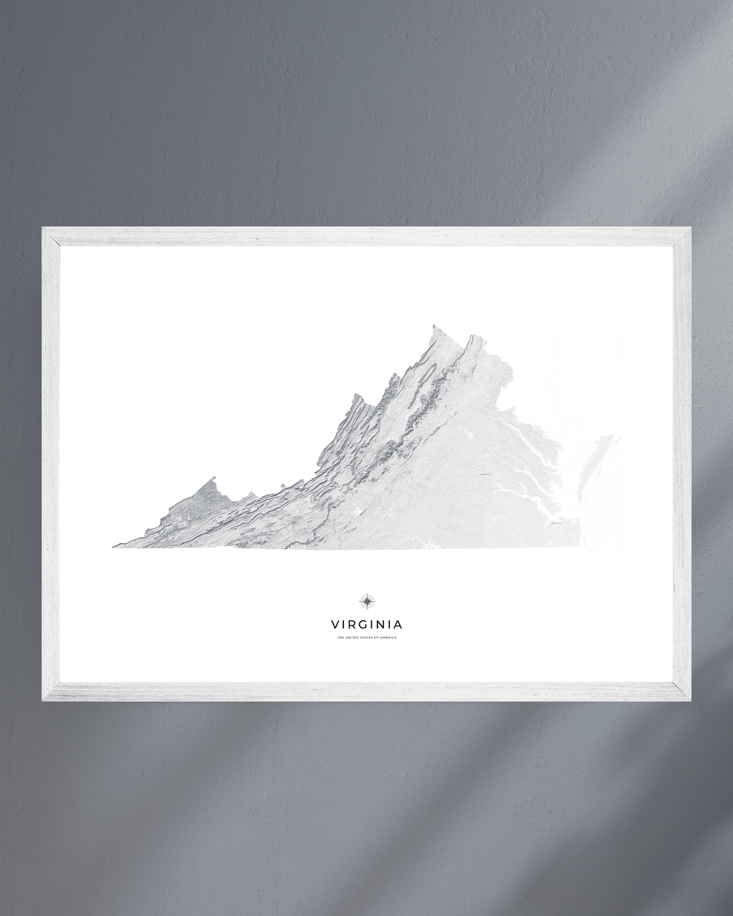 Virginia - Fine Art Topographical Map Print
