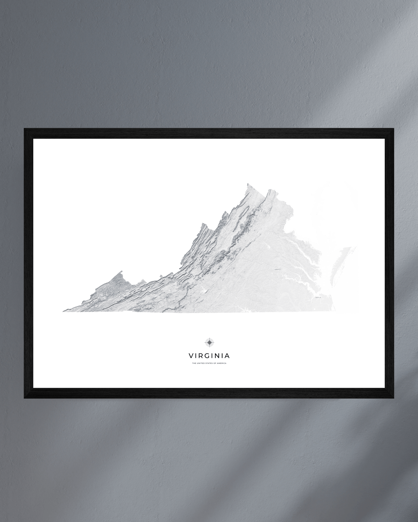 Virginia - Fine Art Topographical Map Print