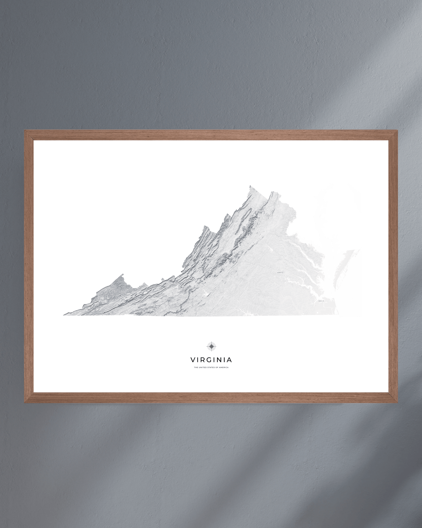 Virginia - Fine Art Topographical Map Print
