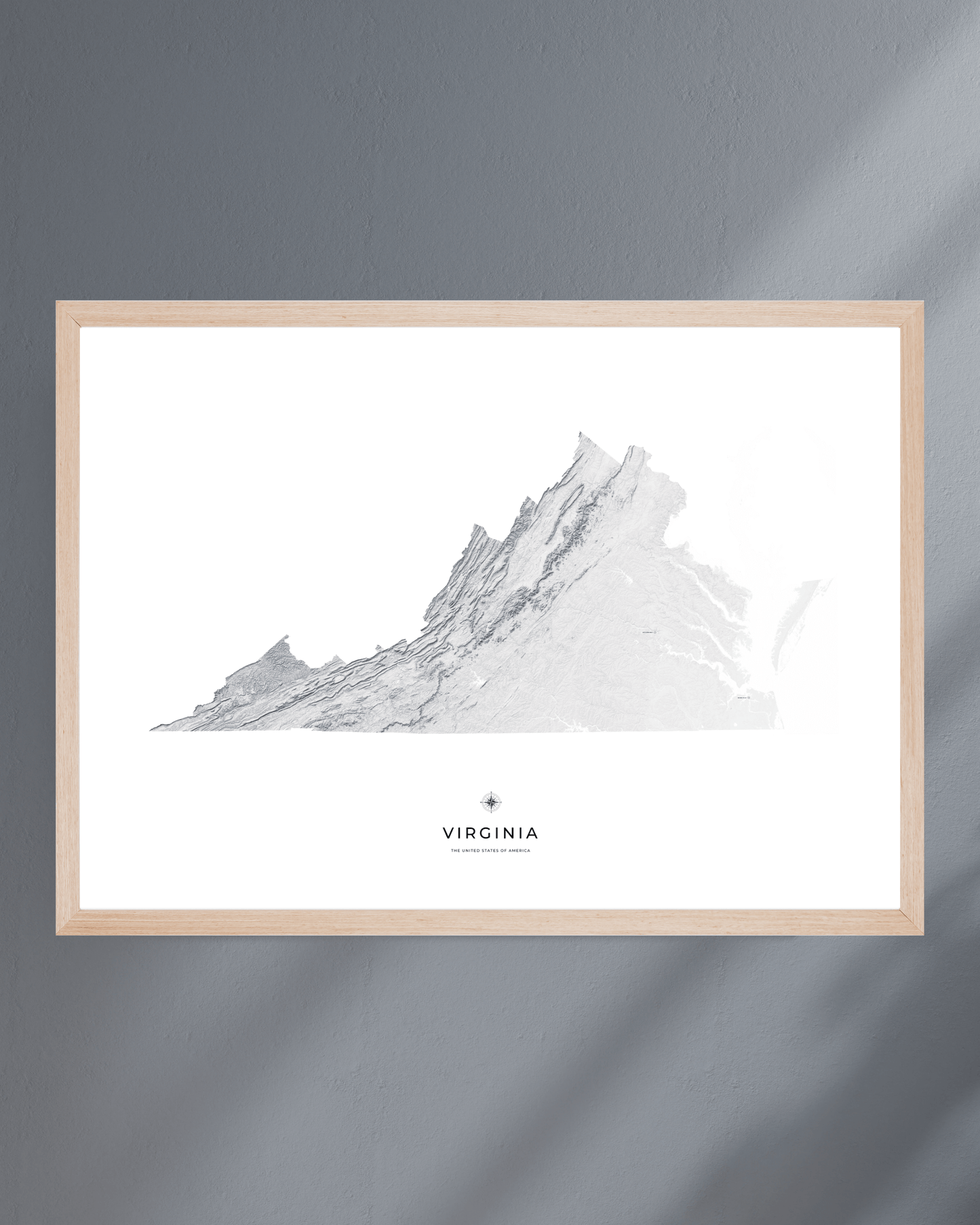 Virginia - Fine Art Topographical Map Print