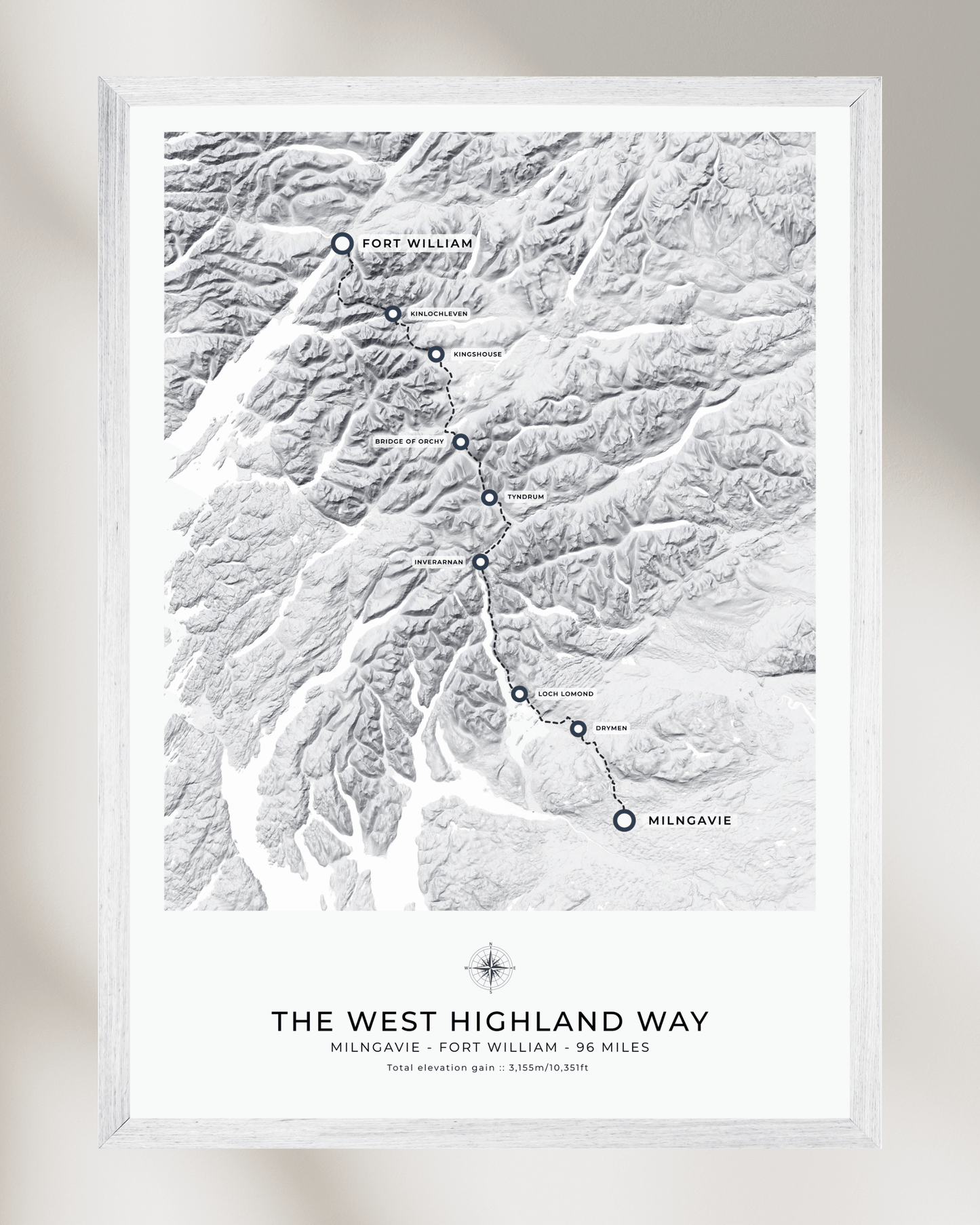 West Highland Way - Route Map Print