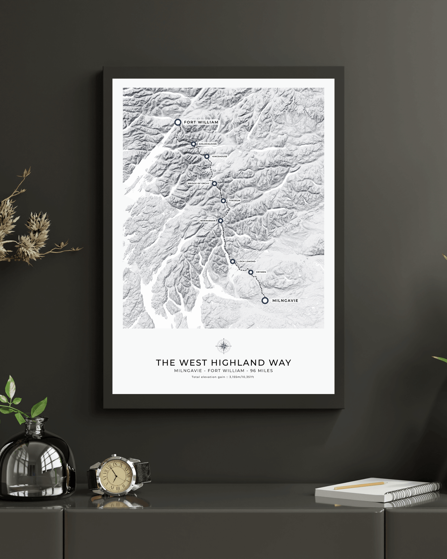 West Highland Way - Route Map Print
