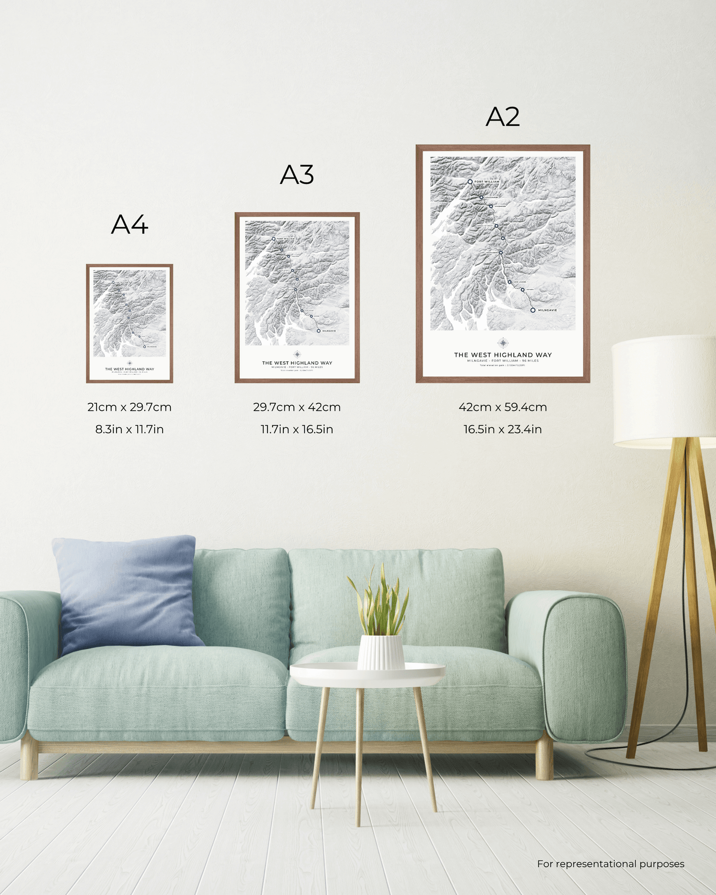 West Highland Way - Route Map Print