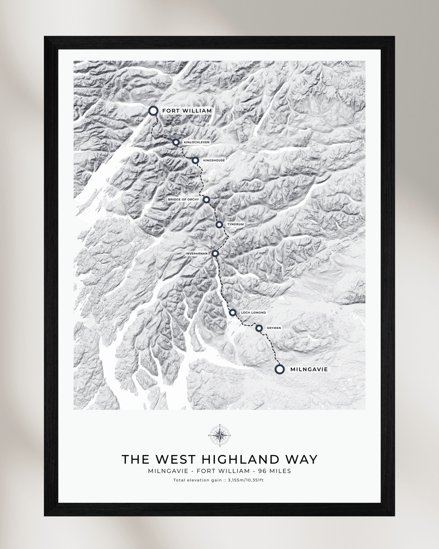 West Highland Way - Route Map Print