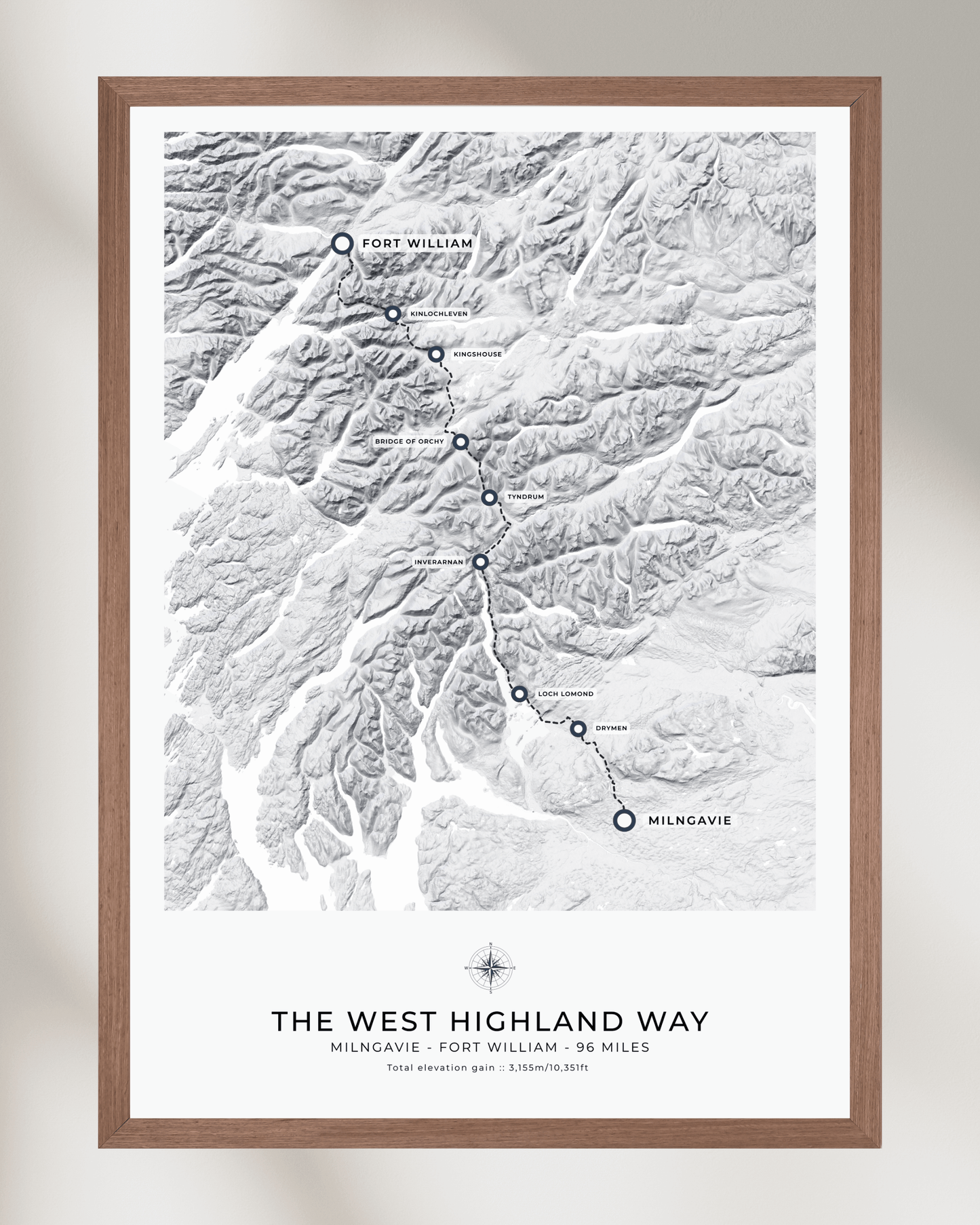 West Highland Way - Route Map Print