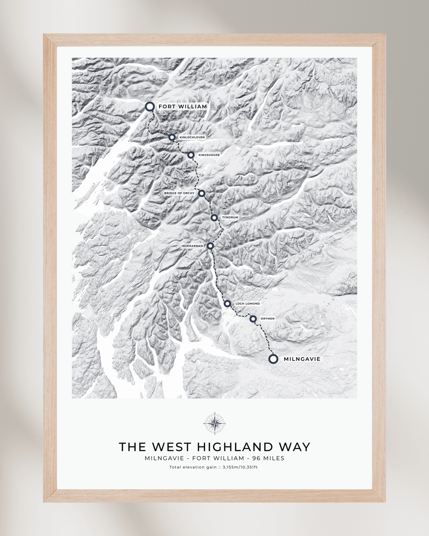 West Highland Way - Route Map Print