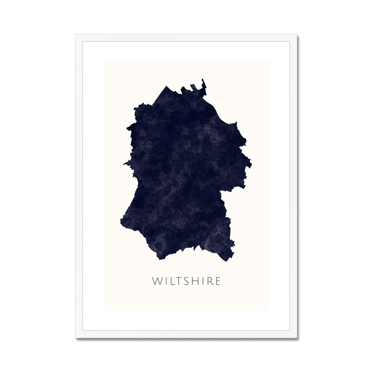Wiltshire - Framed & Mounted Map