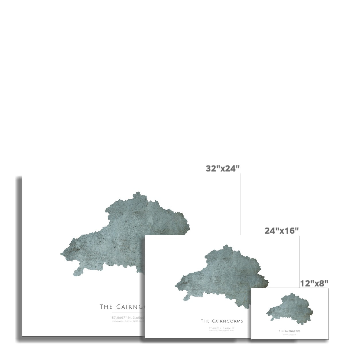 Map of The Cairngorms - Fine Art Print