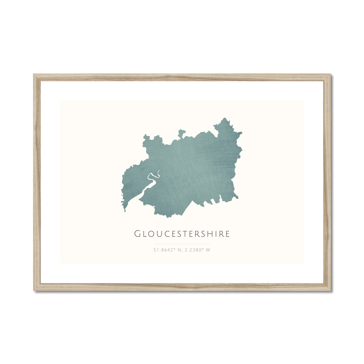 Gloucestershire - Framed & Mounted Map