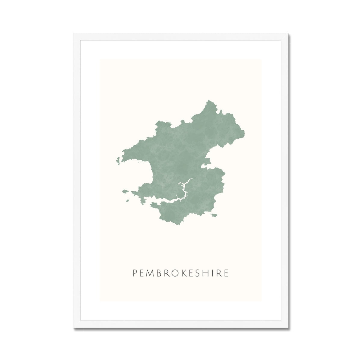 Pembrokeshire - Framed & Mounted Map