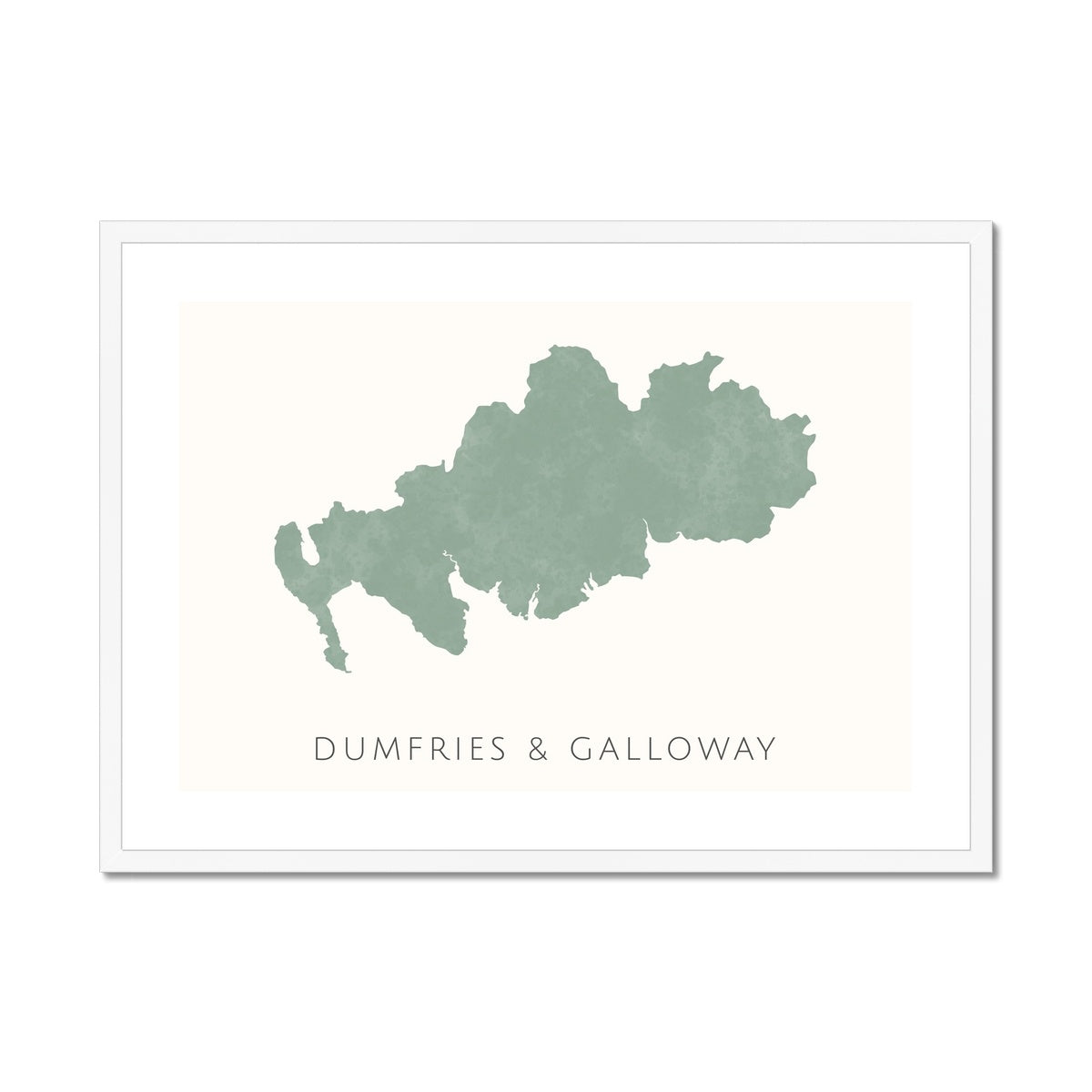 Dumfries & Galloway - Framed & Mounted Map