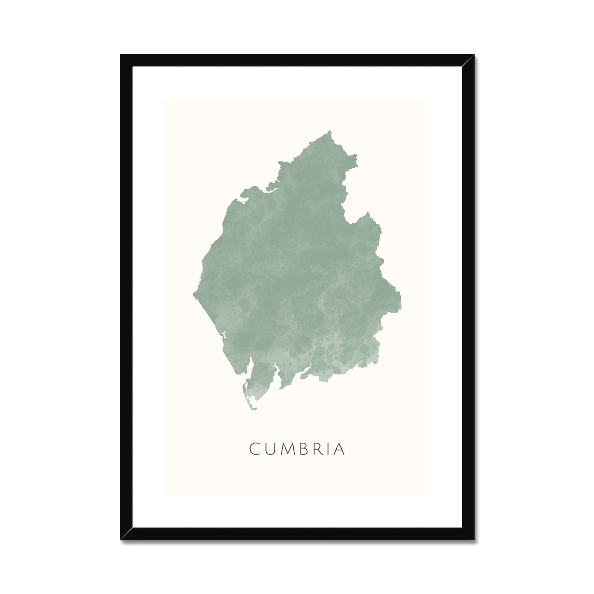 Cumbria - Framed & Mounted Map