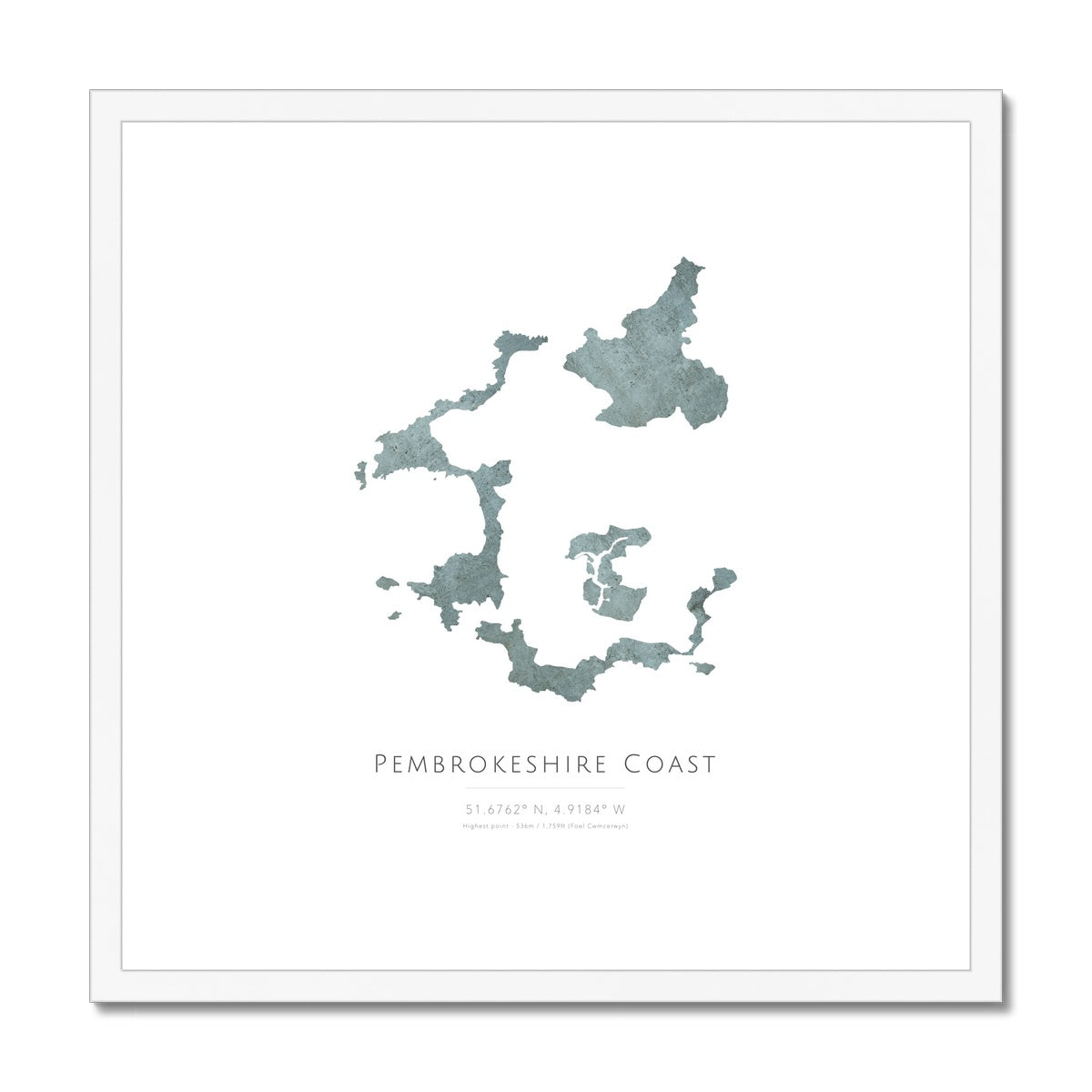 Pembrokeshire Coast - Framed & Mounted Map