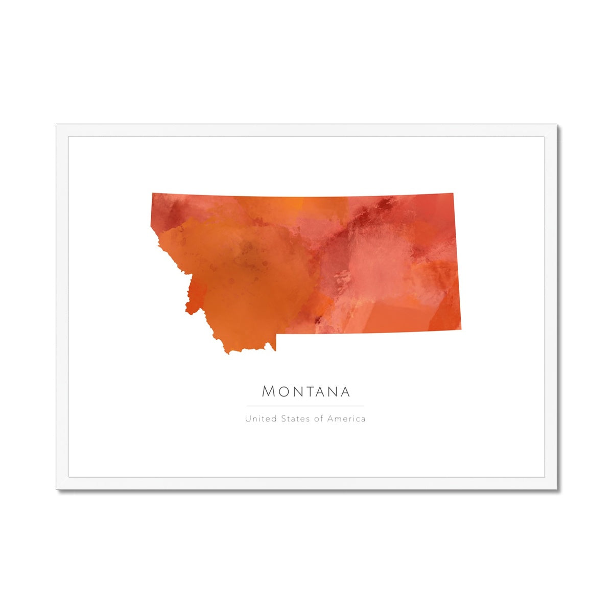 Montana - Framed & Mounted Map