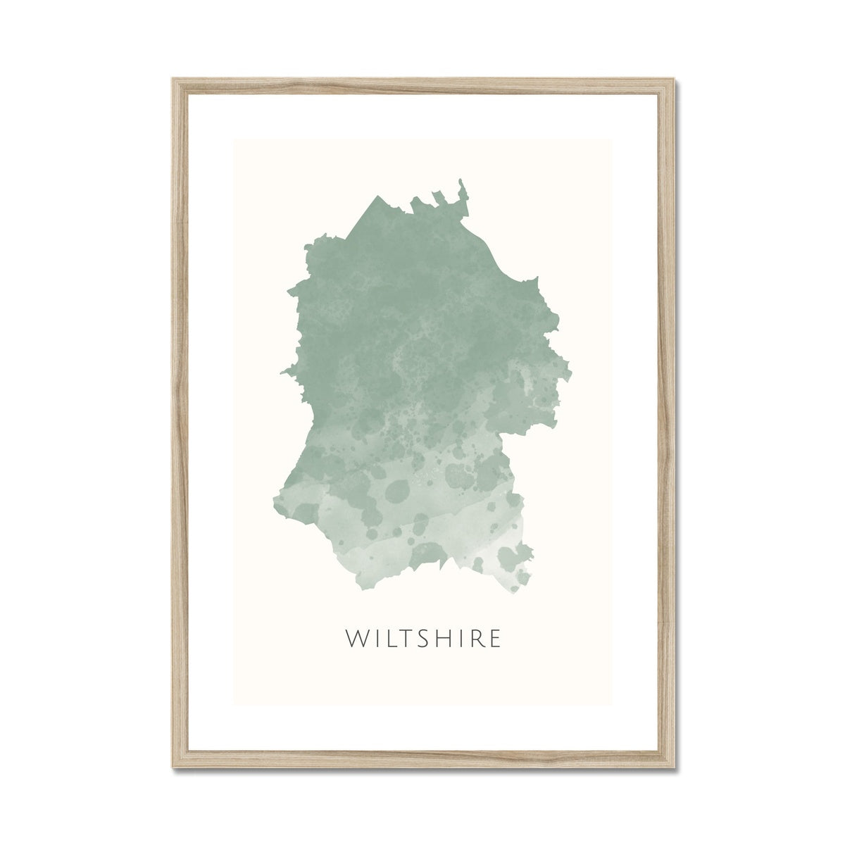 Wiltshire - Framed & Mounted Map
