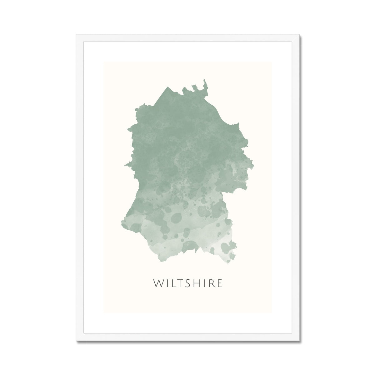 Wiltshire - Framed & Mounted Map